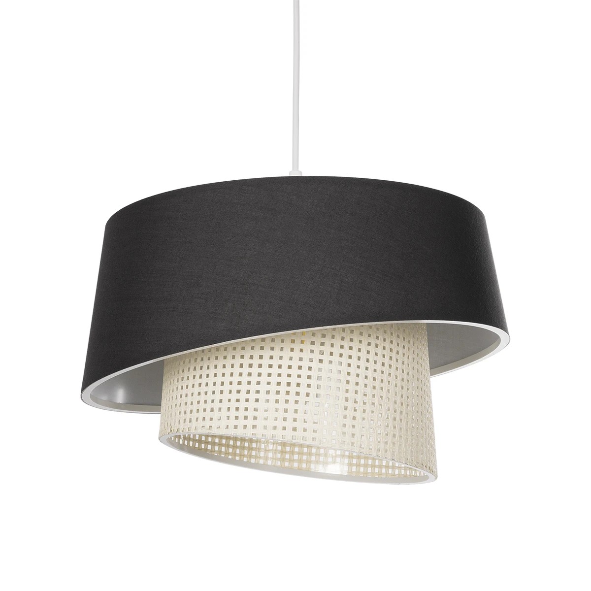 GLOBOSTAR® ALINA 203-0131 Μοντέρνο Κρεμαστό Φωτιστικό Οροφής με Ντουί 1 x E27 AC 220-240V IP20 - Μαύρο & Μπεζ - Μ30 x Π30 x Υ20cm GLOBOSTAR® ALINA 203-0131 Μοντέρνο Κρεμαστό Φωτιστικό Οροφής με Ντουί 1 x E27 AC 220-240V IP20 - Μαύρο & Μπεζ - Μ30 x Π30 x Υ20cm