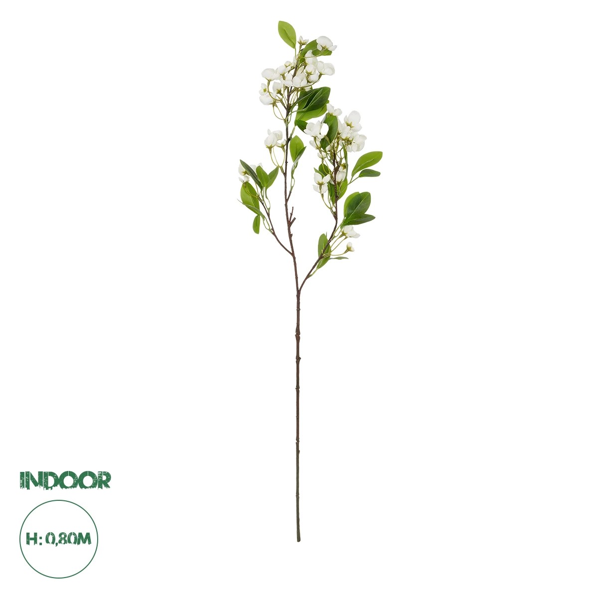 GloboStar® Artificial Garden WHITE JASMINE BRANCH 21145 Τεχνητό Διακοσμητικό Κλαδί Λευκό Γιασεμί Y80cm
