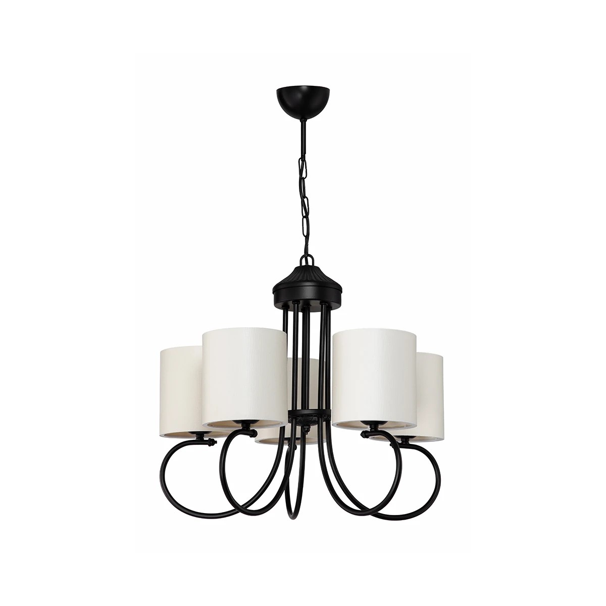 GLOBOSTAR® TRITON 203-0253 Vintage Κρεμαστό Φωτιστικό Οροφής με Ντουί 5 x E27 AC 220-240V IP20 - Μαύρο & Μπεζ - Μ50 x Π50 x Υ48cm GLOBOSTAR® TRITON 203-0253 Vintage Κρεμαστό Φωτιστικό Οροφής με Ντουί 5 x E27 AC 220-240V IP20 - Μαύρο & Μπεζ - Μ50 x Π50 x Υ48cm