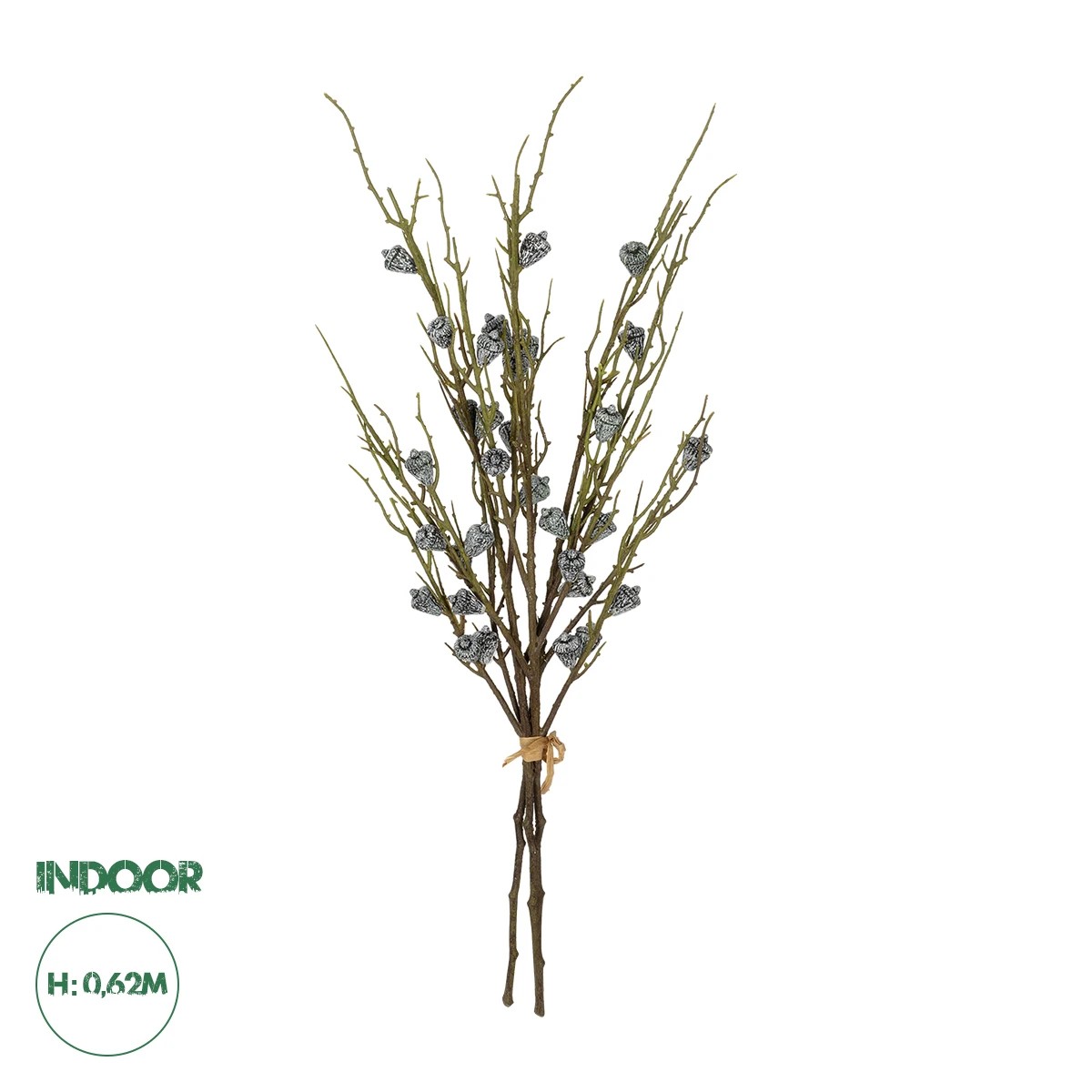 GloboStar® Artificial Garden GREEN EUCALYPTUS FRUIT BOUQET 21431 Tεχνητό Διακοσμητικό Μπουκέτο Ευκάληπτος Πράσινο Y62cm