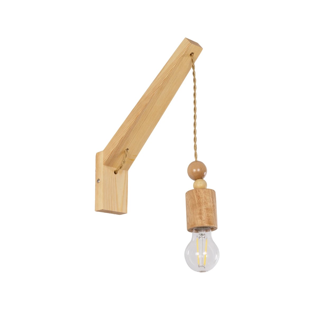 GloboStar® NOVO 00885 Vintage Επιτοίχιο Φωτιστικό Απλίκα Μονόφωτο 1 x E27 IP20 Μπεζ Ξύλο με Μπεζ Σχοινί - Μ7 x Π28 x Υ37cm GloboStar® NOVO 00885 Vintage Επιτοίχιο Φωτιστικό Απλίκα Μονόφωτο 1 x E27 IP20 Μπεζ Ξύλο με Μπεζ Σχοινί - Μ7 x Π28 x Υ37cm