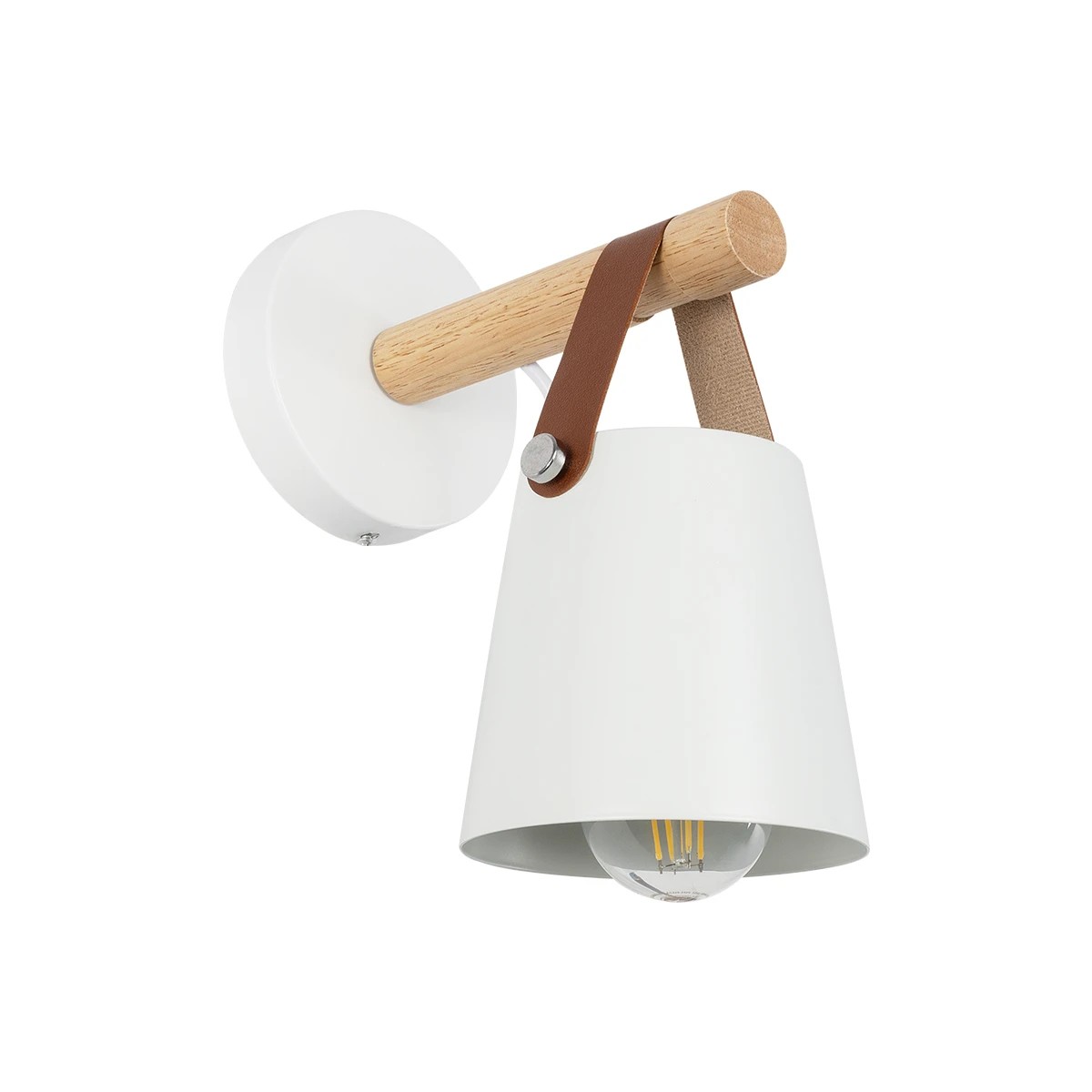 GloboStar® AMY 00946 Μοντέρνο Επιτοίχιο Φωτιστικό Απλίκα Μονόφωτο 1 x E27 IP20 Λευκό Μέταλλο, Μπεζ Ξύλο με Πορτοκαλί Δέρμα - Μ13 x Π21 x Y24cm GloboStar® AMY 00946 Μοντέρνο Επιτοίχιο Φωτιστικό Απλίκα Μονόφωτο 1 x E27 IP20 Λευκό Μέταλλο, Μπεζ Ξύλο με Πορτοκαλί Δέρμα - Μ13 x Π21 x Y24cm