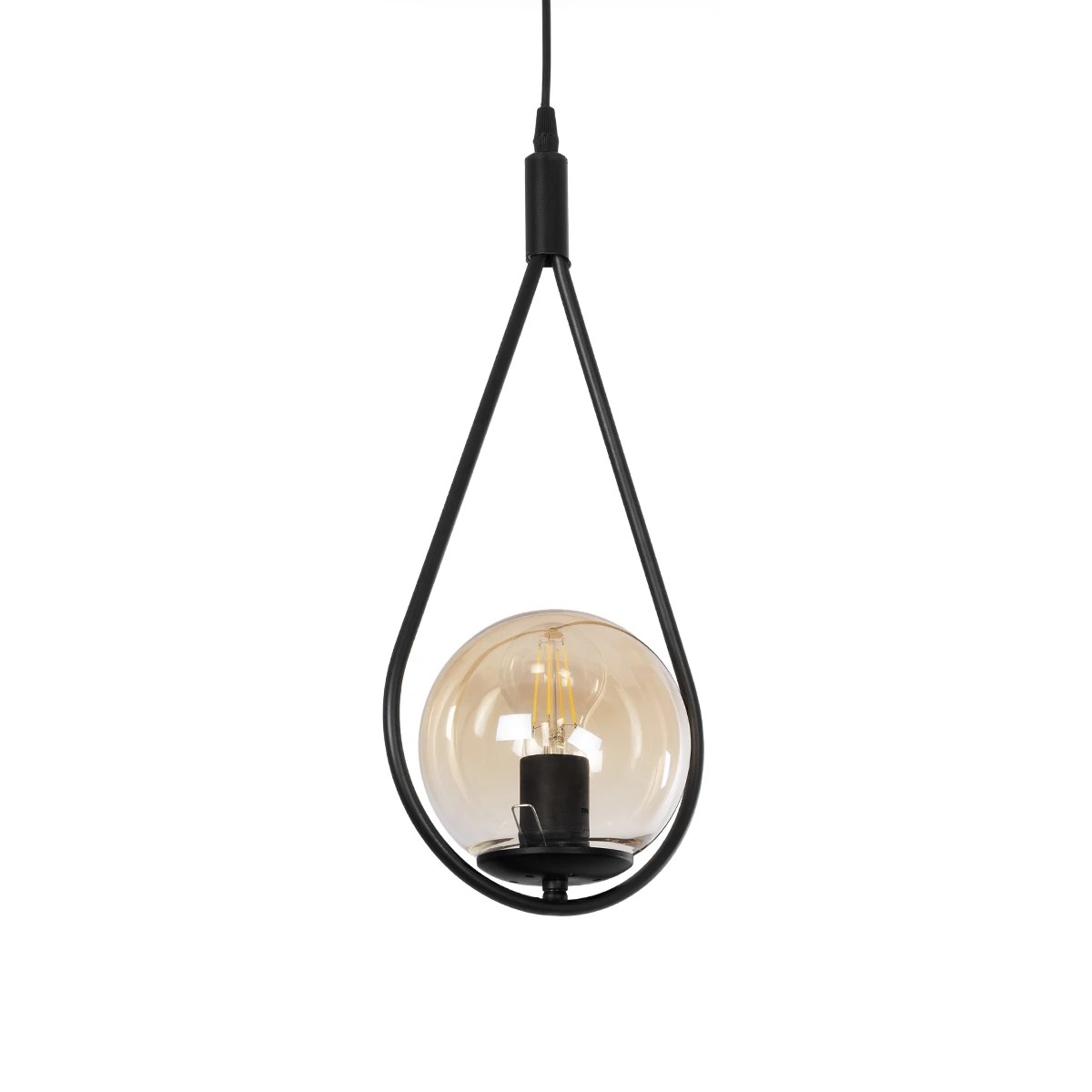 GLOBOSTAR® DROP 201-0016 Vintage Κρεμαστό Φωτιστικό Οροφής με Ντουί 1 x E27 AC 220-240V IP20 - Μαύρο & Μελί - Μ20 x Π15 x Υ47cm GLOBOSTAR® DROP 201-0016 Vintage Κρεμαστό Φωτιστικό Οροφής με Ντουί 1 x E27 AC 220-240V IP20 - Μαύρο & Μελί - Μ20 x Π15 x Υ47cm
