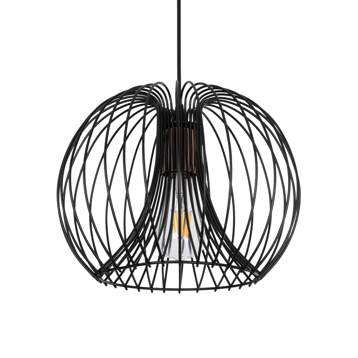 GloboStar® GLOWIA 201-0032 Μοντέρνο Κρεμαστό Φωτιστικό Πλέγμα Μονόφωτο 1 x E27 IP20 Μαύρο Μέταλλο - Μ32 x Π32 x Υ24cm GloboStar® GLOWIA 201-0032 Μοντέρνο Κρεμαστό Φωτιστικό Πλέγμα Μονόφωτο 1 x E27 IP20 Μαύρο Μέταλλο - Μ32 x Π32 x Υ24cm