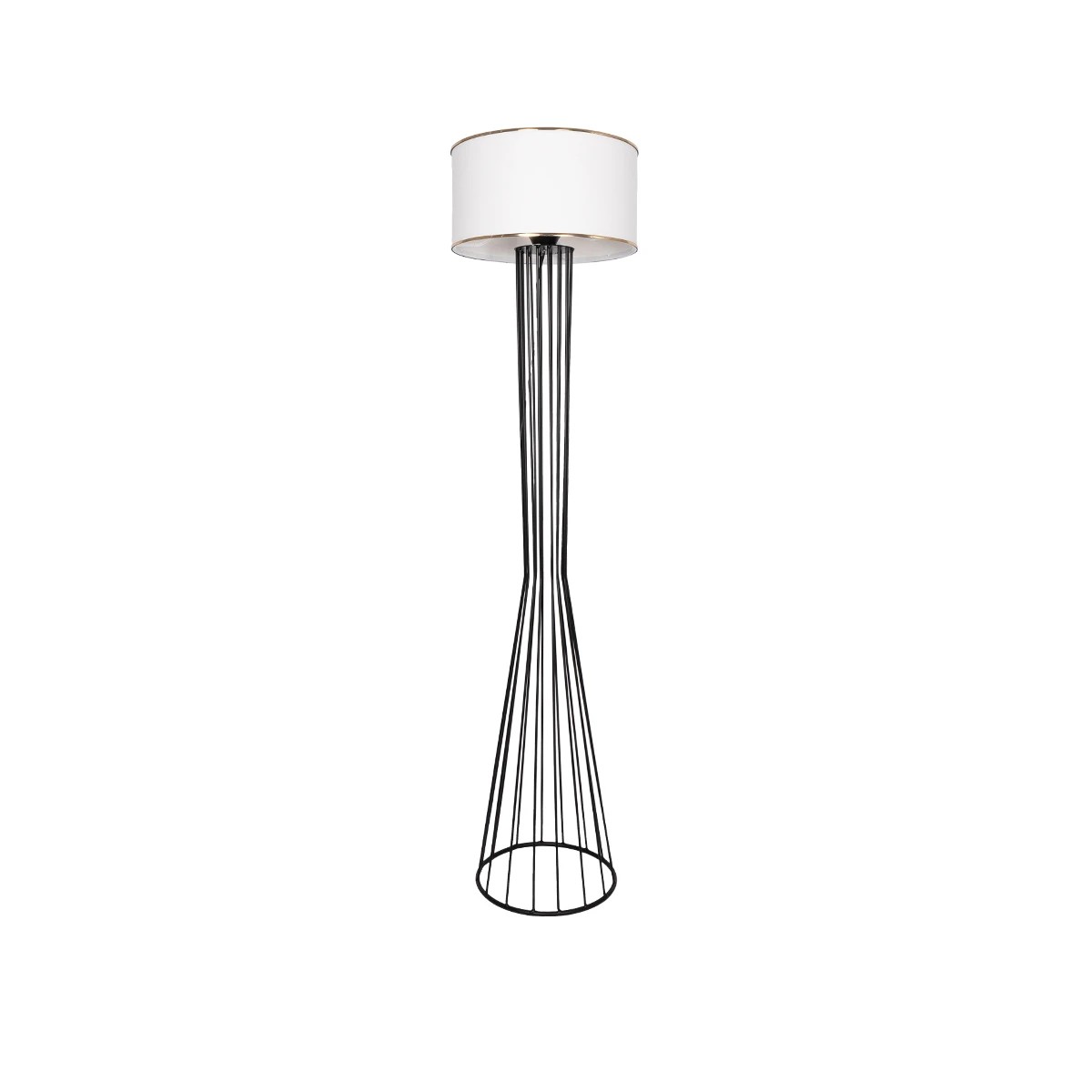 GloboStar® NOVA 201-0036 Μοντέρνο Επιδαπέδιο Φωτιστικό 1 x E27 IP20 Μαύρο Μεταλλό με Λευκό Ύφασμα - Μ36 x Π36 x Υ148cm GloboStar® NOVA 201-0036 Μοντέρνο Επιδαπέδιο Φωτιστικό 1 x E27 IP20 Μαύρο Μεταλλό με Λευκό Ύφασμα - Μ36 x Π36 x Υ148cm
