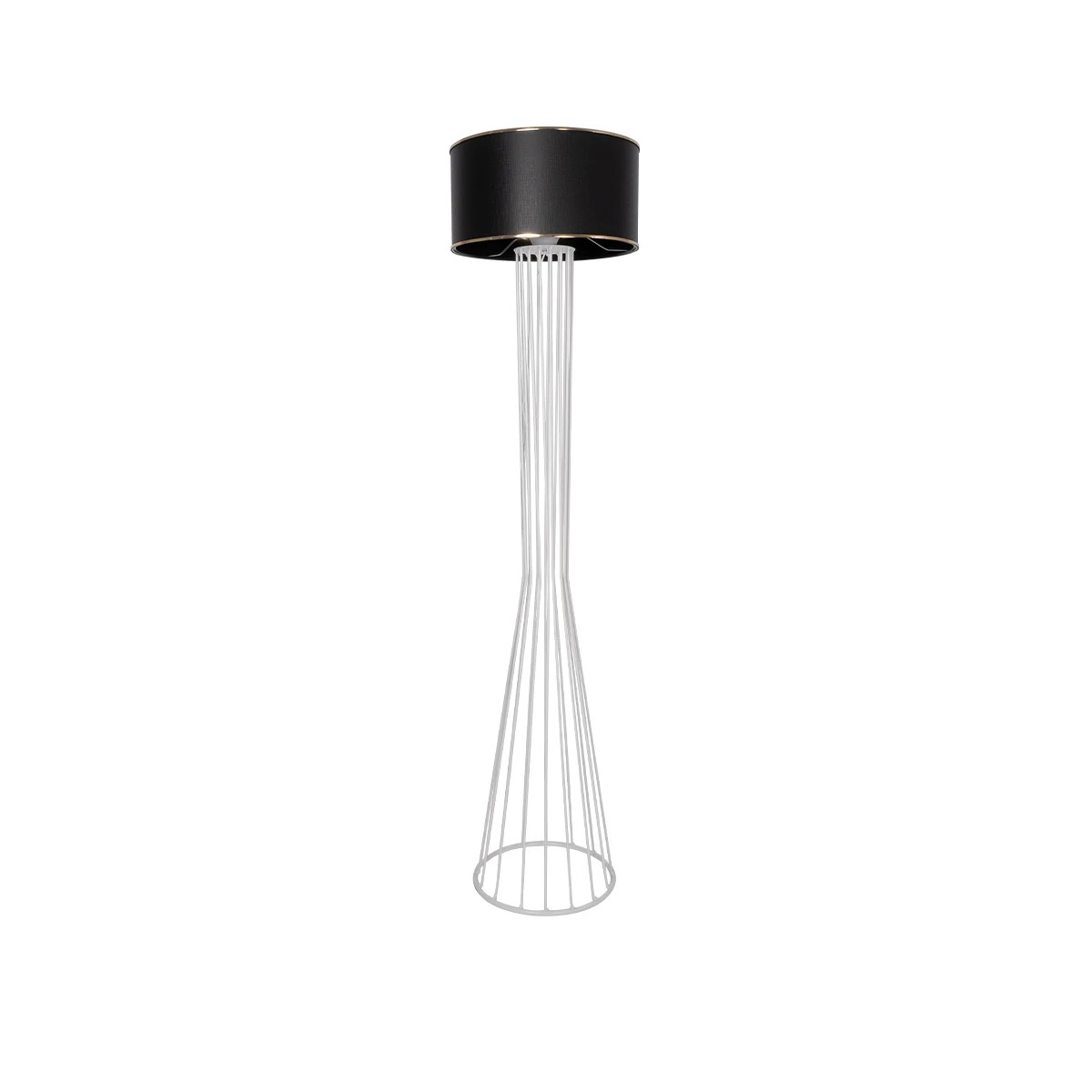 GloboStar® NOVA 201-0038 Μοντέρνο Επιδαπέδιο Φωτιστικό 1 x E27 IP20 Λευκό Μεταλλό με Μαύρο Ύφασμα - Μ36 x Π36 x Υ148cm GloboStar® NOVA 201-0038 Μοντέρνο Επιδαπέδιο Φωτιστικό 1 x E27 IP20 Λευκό Μεταλλό με Μαύρο Ύφασμα - Μ36 x Π36 x Υ148cm