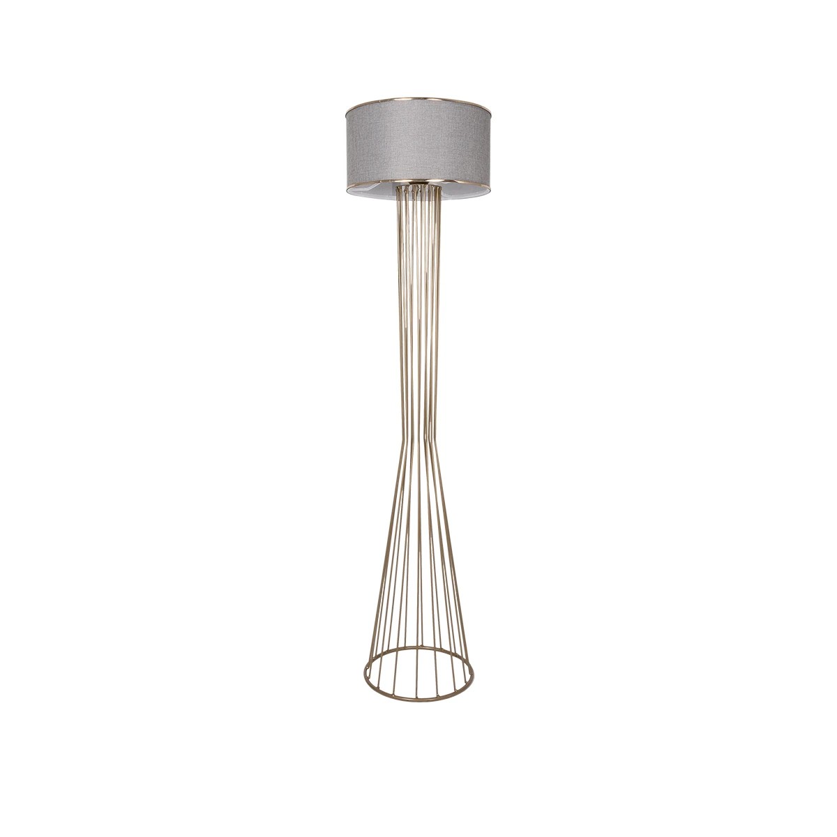 GloboStar® NOVA 201-0040 Μοντέρνο Επιδαπέδιο Φωτιστικό 1 x E27 IP20 Χρυσό Μεταλλό με Μπεζ Ύφασμα - Μ36 x Π36 x Υ148cm GloboStar® NOVA 201-0040 Μοντέρνο Επιδαπέδιο Φωτιστικό 1 x E27 IP20 Χρυσό Μεταλλό με Μπεζ Ύφασμα - Μ36 x Π36 x Υ148cm