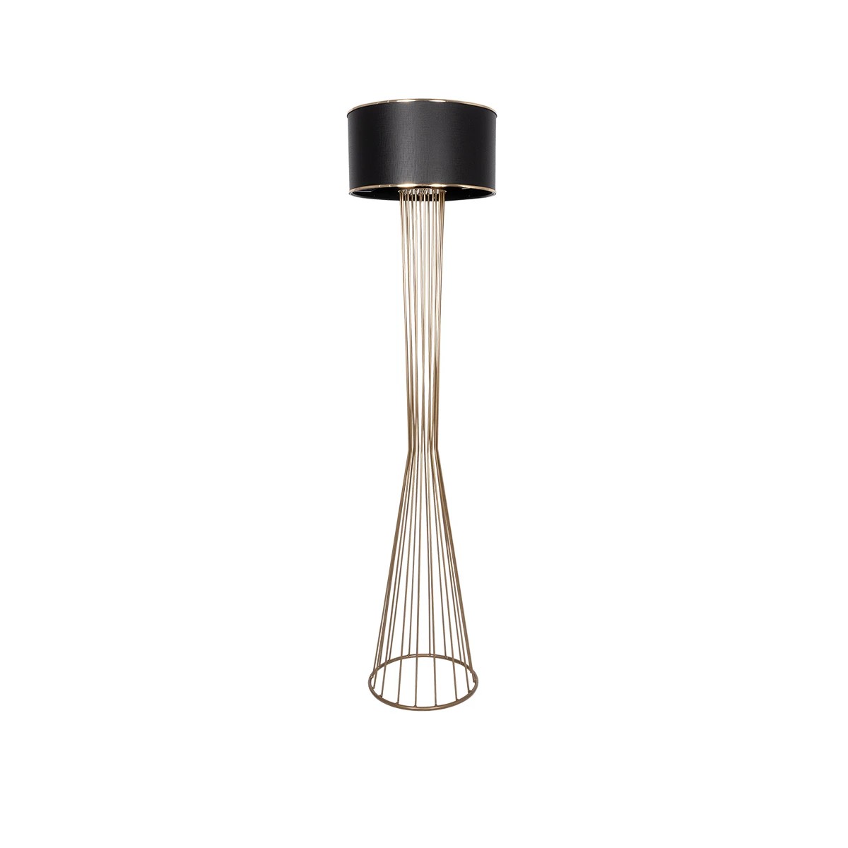 GloboStar® NOVA 201-0041 Μοντέρνο Επιδαπέδιο Φωτιστικό 1 x E27 IP20 Χρυσό Μέταλλο με Μαύρο Ύφασμα - Μ36 x Π36 x Υ148cm GloboStar® NOVA 201-0041 Μοντέρνο Επιδαπέδιο Φωτιστικό 1 x E27 IP20 Χρυσό Μέταλλο με Μαύρο Ύφασμα - Μ36 x Π36 x Υ148cm