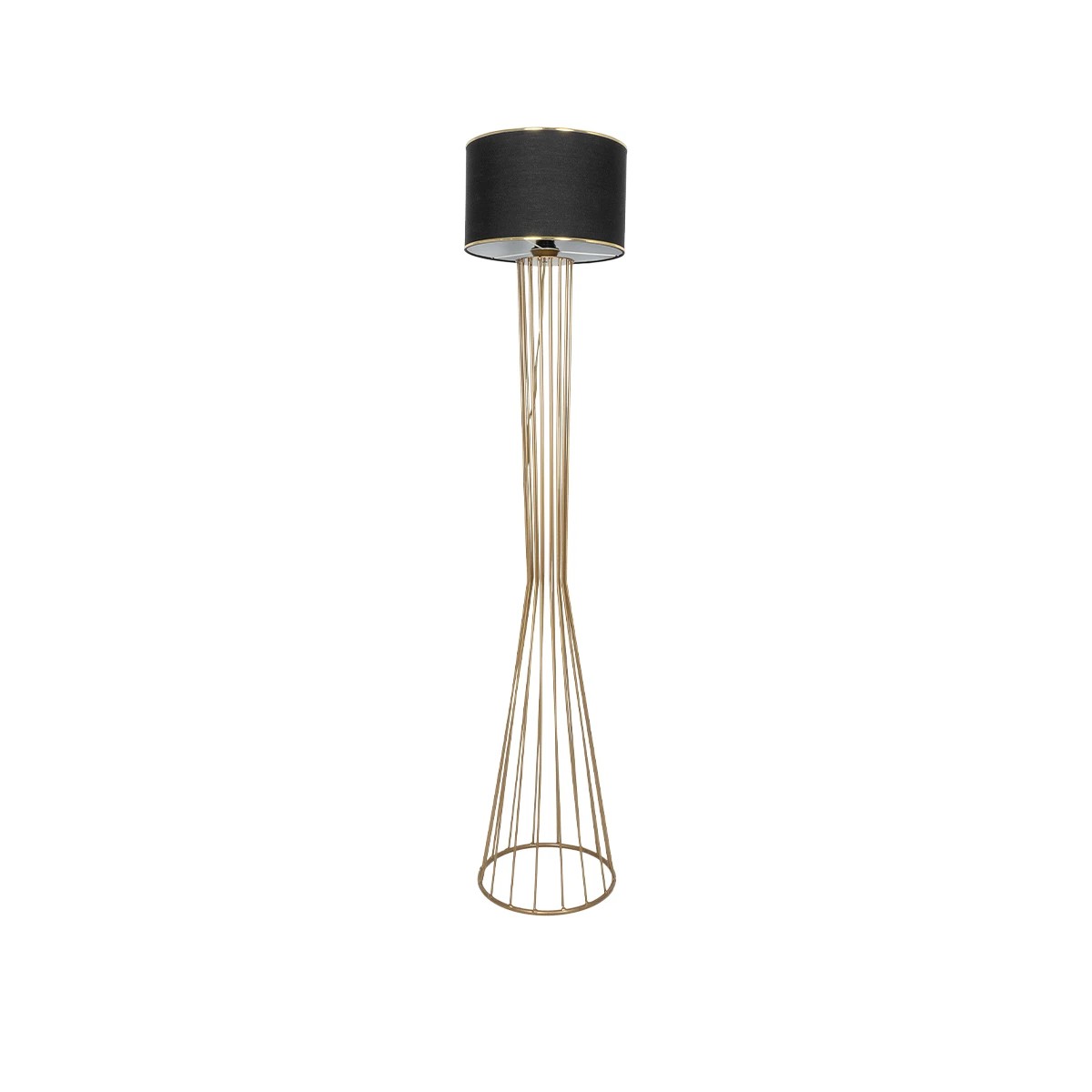 GloboStar® NOVA 201-0042 Μοντέρνο Επιδαπέδιο Φωτιστικό 1 x E27 IP20 Χρυσό Μεταλλό με Μαύρο Ύφασμα - Μ32 x Π32 x Υ152cm GloboStar® NOVA 201-0042 Μοντέρνο Επιδαπέδιο Φωτιστικό 1 x E27 IP20 Χρυσό Μεταλλό με Μαύρο Ύφασμα - Μ32 x Π32 x Υ152cm