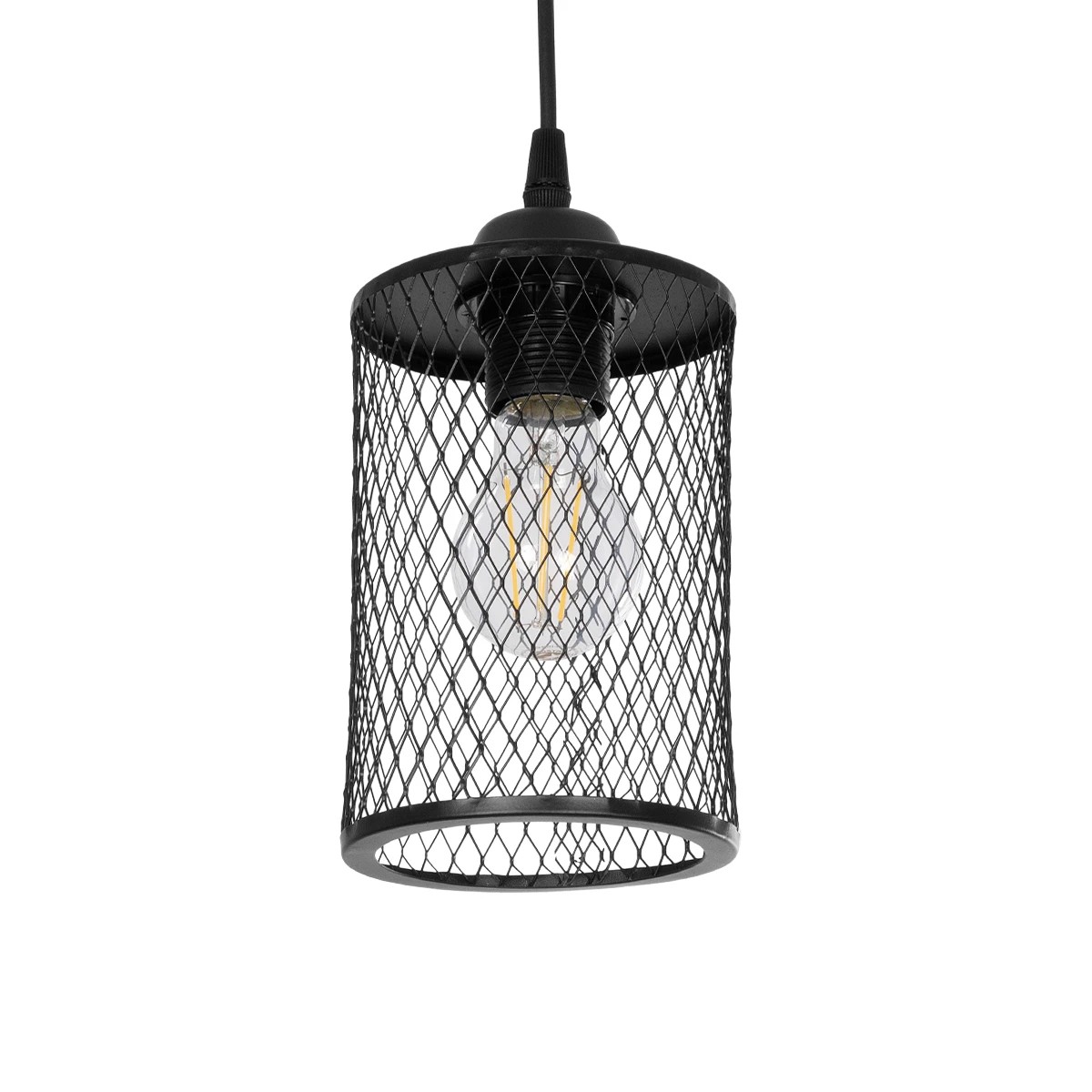 GloboStar® NOVAON 201-0058 Μοντέρνο Κρεμαστό Φωτιστικό Πλέγμα Μονόφωτο 1 x E27 IP20 Μαύρο Μέταλλο - Μ12 x Π12 x Υ23cm GloboStar® NOVAON 201-0058 Μοντέρνο Κρεμαστό Φωτιστικό Πλέγμα Μονόφωτο 1 x E27 IP20 Μαύρο Μέταλλο - Μ12 x Π12 x Υ23cm