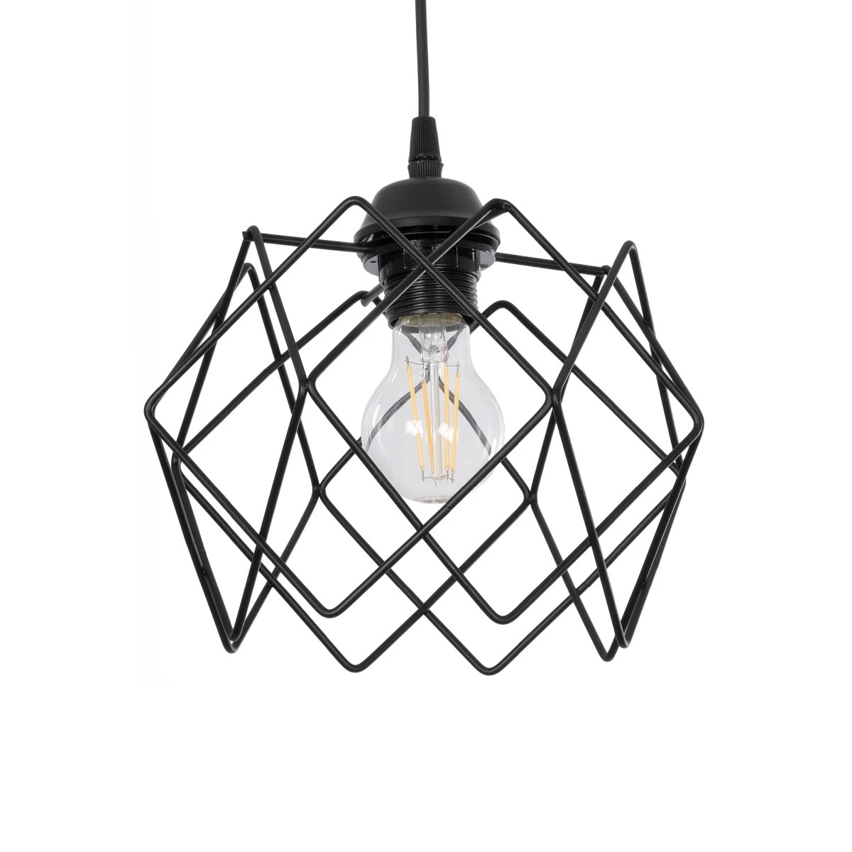 GloboStar® SOLON 201-0059 Μοντέρνο Κρεμαστό Φωτιστικό Πλέγμα Μονόφωτο 1 x E27 IP20 Μαύρο Μέταλλο - Μ24 x Π24 x Υ23cm GloboStar® SOLON 201-0059 Μοντέρνο Κρεμαστό Φωτιστικό Πλέγμα Μονόφωτο 1 x E27 IP20 Μαύρο Μέταλλο - Μ24 x Π24 x Υ23cm