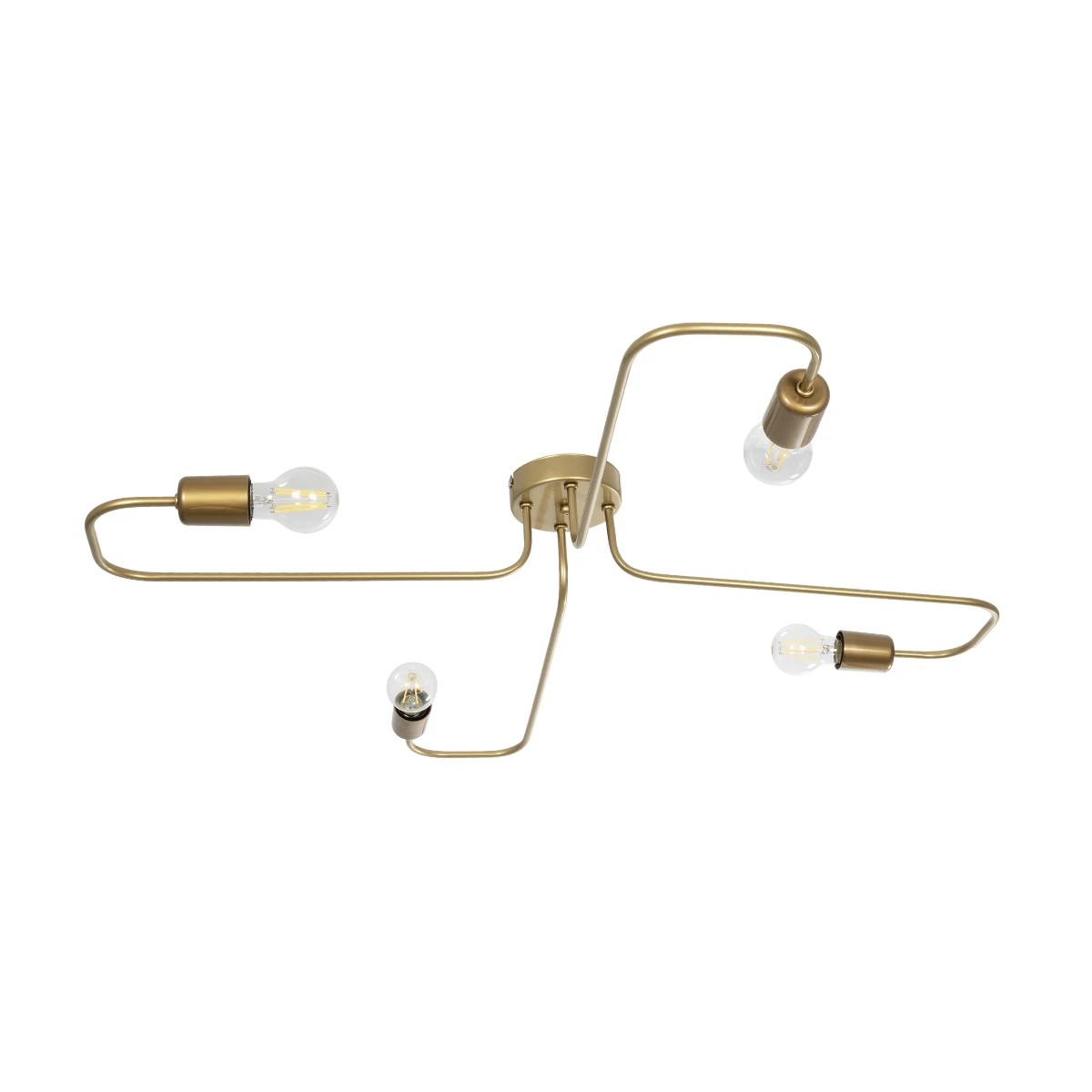 GloboStar® MOORNA 201-0065 Vintage Φωτιστικό Οροφής Πλέγμα Πολύφωτο 4 x E27 IP20 Χρυσό Μέταλλο - Μ97 x Π97 x Υ7cm GloboStar® MOORNA 201-0065 Vintage Φωτιστικό Οροφής Πλέγμα Πολύφωτο 4 x E27 IP20 Χρυσό Μέταλλο - Μ97 x Π97 x Υ7cm