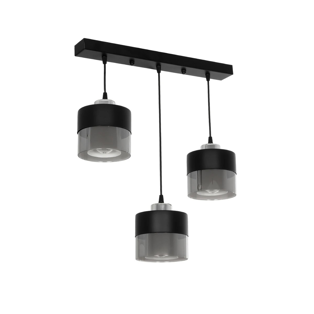 GloboStar® SHINEVA 201-0080 Vintage Κρεμαστό Φωτιστικό Ράγα Τρίφωτο 3 x E27 IP20 Μαύρο Μέταλλο - Μ50 x Π14 x Υ45cm GloboStar® SHINEVA 201-0080 Vintage Κρεμαστό Φωτιστικό Ράγα Τρίφωτο 3 x E27 IP20 Μαύρο Μέταλλο - Μ50 x Π14 x Υ45cm