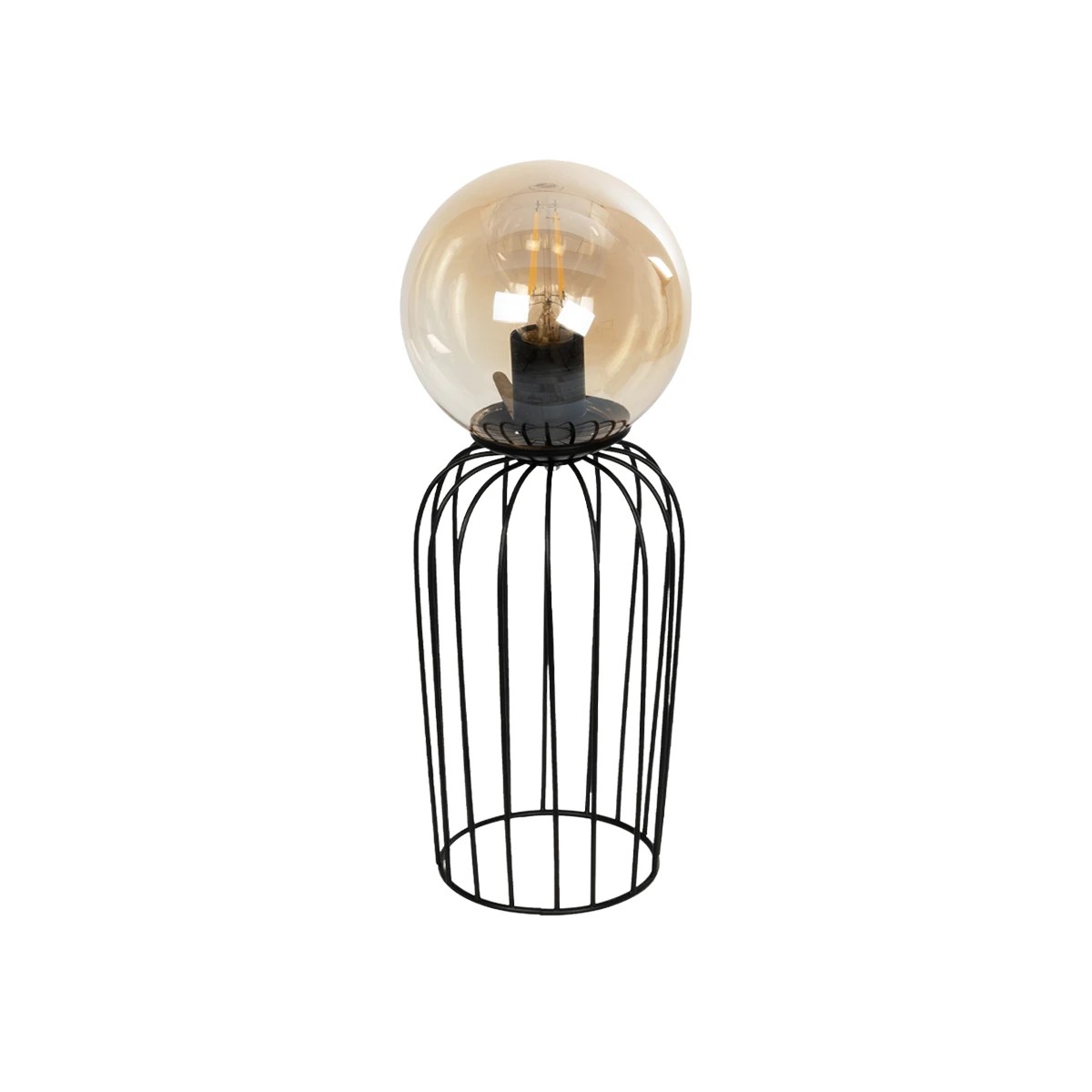 GloboStar® ZENITH 201-0094 Vintage Επιτραπέζιο Φωτιστικό Μπάλα Μονόφωτο 1 x E27 IP20 Μαύρο Μέταλλο με Μελί Γυαλί - Μ15 x Π15 x Υ40cm GloboStar® ZENITH 201-0094 Vintage Επιτραπέζιο Φωτιστικό Μπάλα Μονόφωτο 1 x E27 IP20 Μαύρο Μέταλλο με Μελί Γυαλί - Μ15 x Π15 x Υ40cm