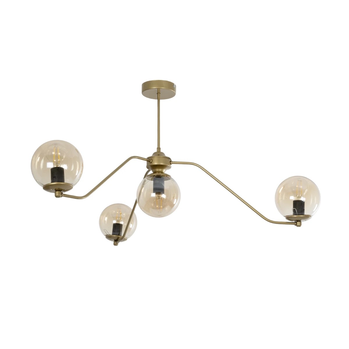GLOBOSTAR® SUNRAY 201-0110 Vintage Φωτιστικό Οροφής με Ντουί 4 x E27 AC 220-240V IP20 - Χρυσό & Μελί - Μ100 x Π100 x Υ26cm GLOBOSTAR® SUNRAY 201-0110 Vintage Φωτιστικό Οροφής με Ντουί 4 x E27 AC 220-240V IP20 - Χρυσό & Μελί - Μ100 x Π100 x Υ26cm