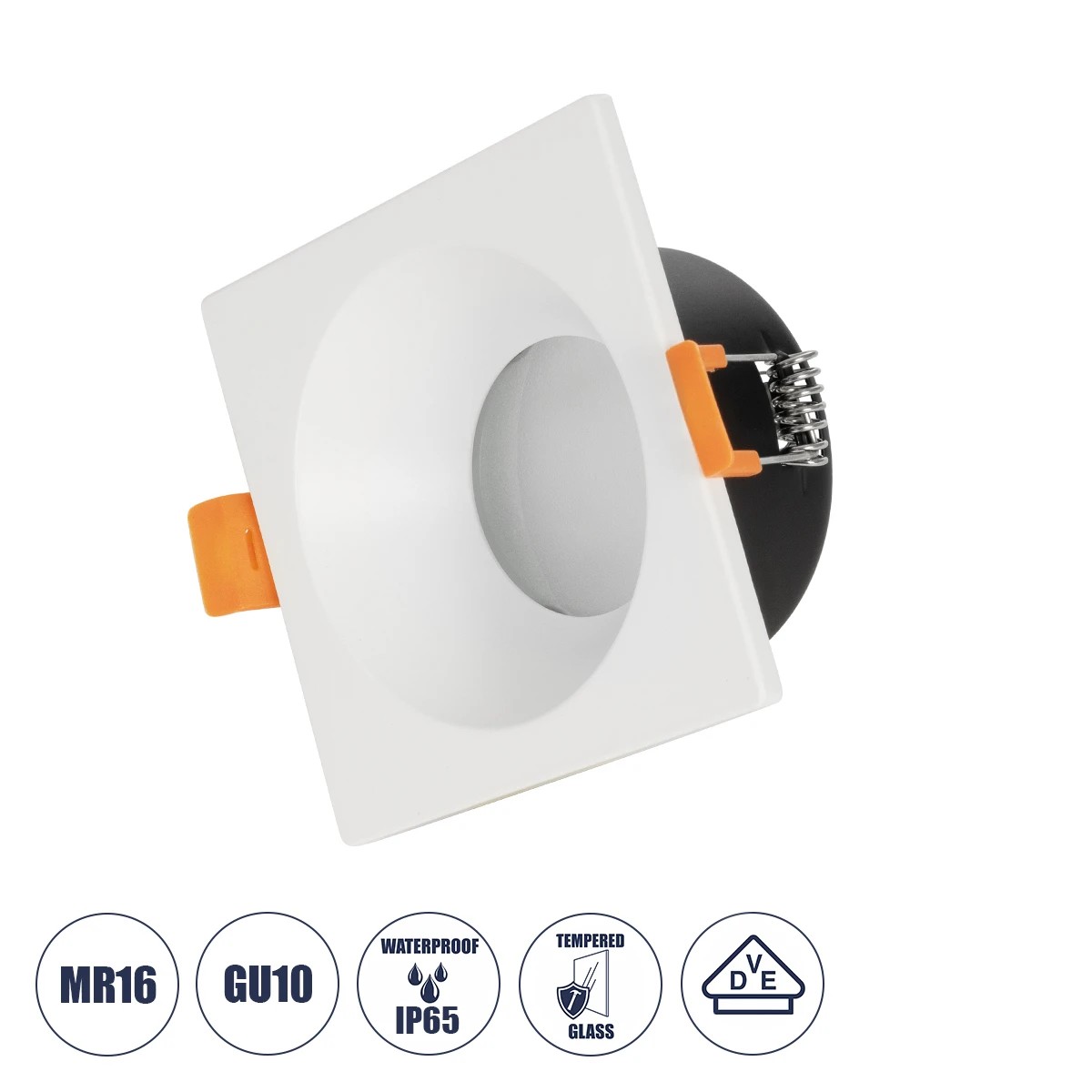 GLOBOSTAR® EPSILON 60896 Χωνευτή Βάση για Σποτ MR16 με Ντουί GU10/GU5.3 Αδιάβροχο IP65 - Λευκό - Μ8.5 x Π8.5 x Υ4.4cm / Q7.5 x 7.5cm GLOBOSTAR® EPSILON 60896 Χωνευτή Βάση για Σποτ MR16 με Ντουί GU10/GU5.3 Αδιάβροχο IP65 - Λευκό - Μ8.5 x Π8.5 x Υ4.4cm / Q7.5 x 7.5cm
