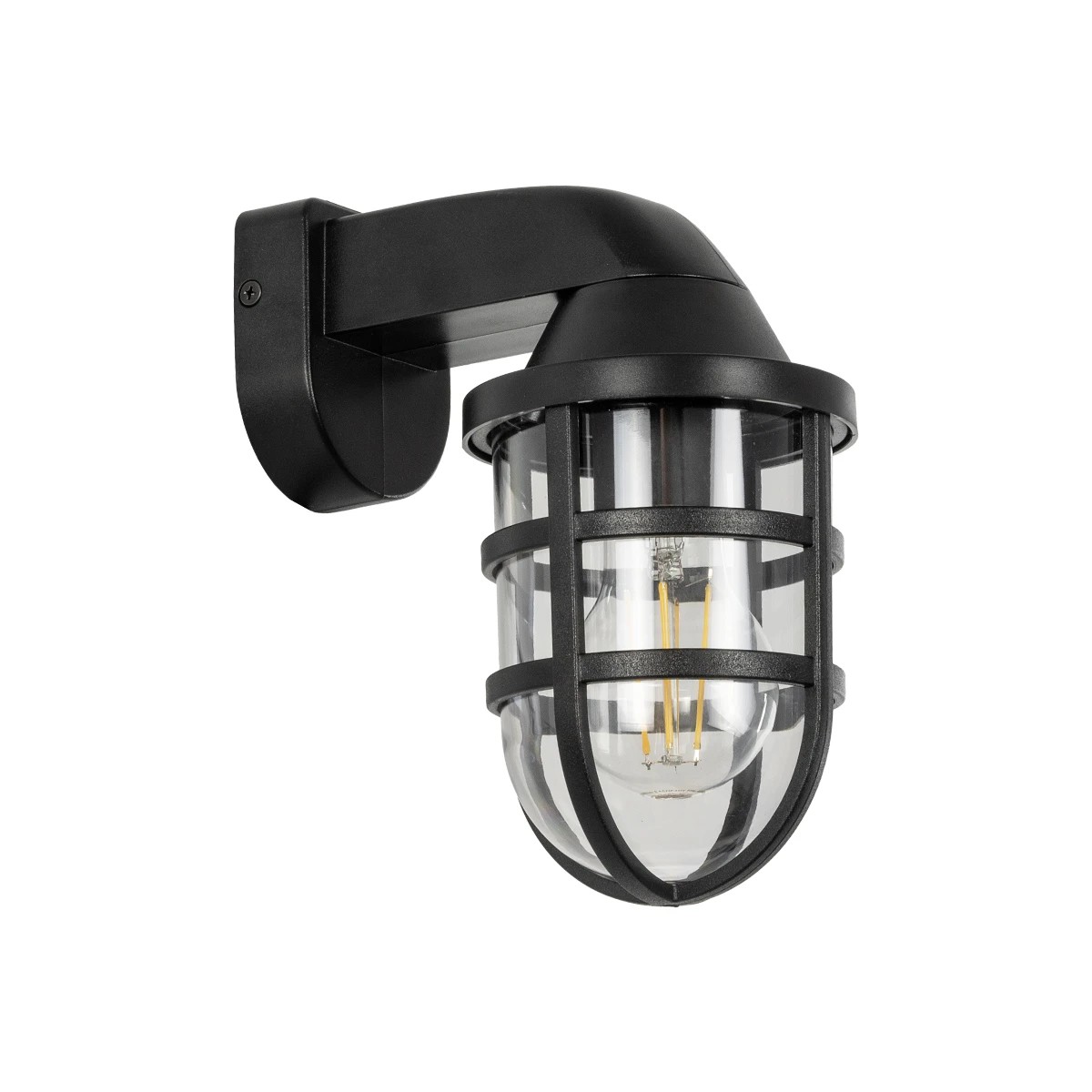 GLOBOSTAR® AGRE 61711 Μοντέρνο Φωτιστικό Τοίχου - Απλίκα με Ντουί 1 x E27 AC 220-240V Αδιάβροχο IP65 - Μάυρο & Διάφανο - Μ18 x Π11.5 x Υ22cm GLOBOSTAR® AGRE 61711 Μοντέρνο Φωτιστικό Τοίχου - Απλίκα με Ντουί 1 x E27 AC 220-240V Αδιάβροχο IP65 - Μάυρο & Διάφανο - Μ18 x Π11.5 x Υ22cm