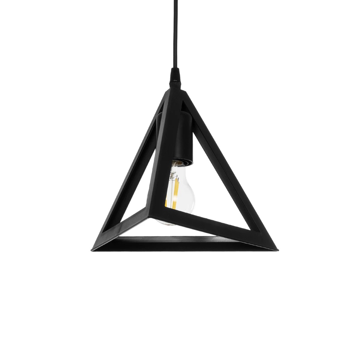 GloboStar® TRIANGLE 203-0159 Μοντέρνο Κρεμαστό Φωτιστικό Καμπάνα Μονόφωτο 1 x E27 IP20 Μάυρο Πλαστικό - Μ24 x Π24 x Υ86cm GloboStar® TRIANGLE 203-0159 Μοντέρνο Κρεμαστό Φωτιστικό Καμπάνα Μονόφωτο 1 x E27 IP20 Μάυρο Πλαστικό - Μ24 x Π24 x Υ86cm