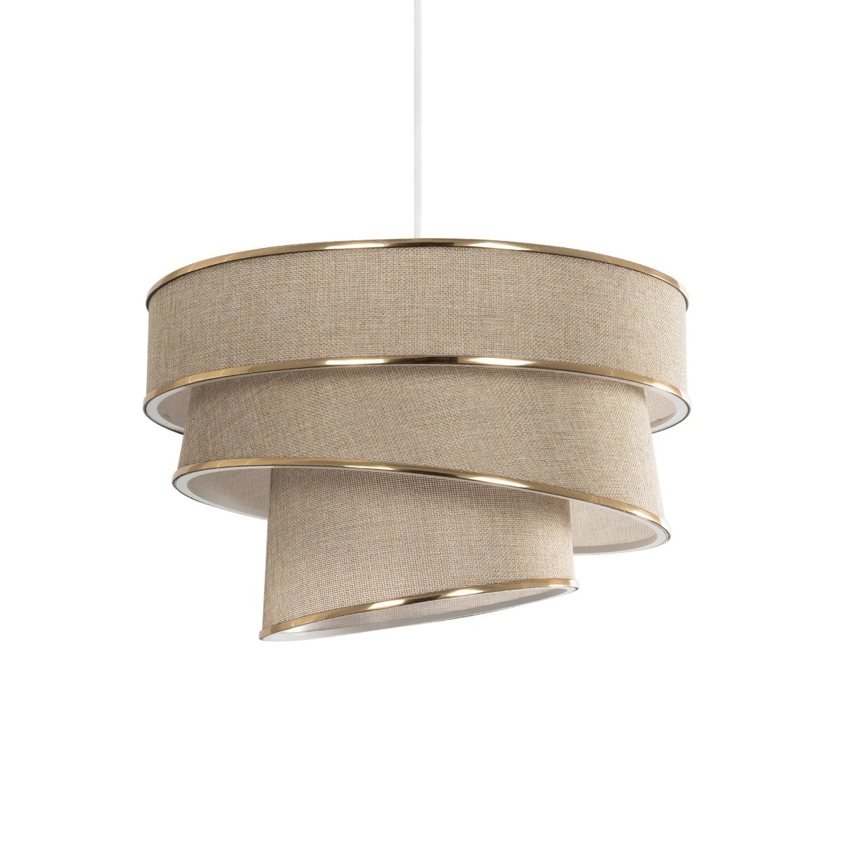 GloboStar® SIERA 203-0168 Μοντέρνο Κρεμαστό Φωτιστικό Καπέλο Μονόφωτο 1 x E27 IP20 Μπεζ Άμμου Ύφασμα με Χρυσή Λεπτομέρεια - Μ38 x Π38 x Υ95cm GloboStar® SIERA 203-0168 Μοντέρνο Κρεμαστό Φωτιστικό Καπέλο Μονόφωτο 1 x E27 IP20 Μπεζ Άμμου Ύφασμα με Χρυσή Λεπτομέρεια - Μ38 x Π38 x Υ95cm