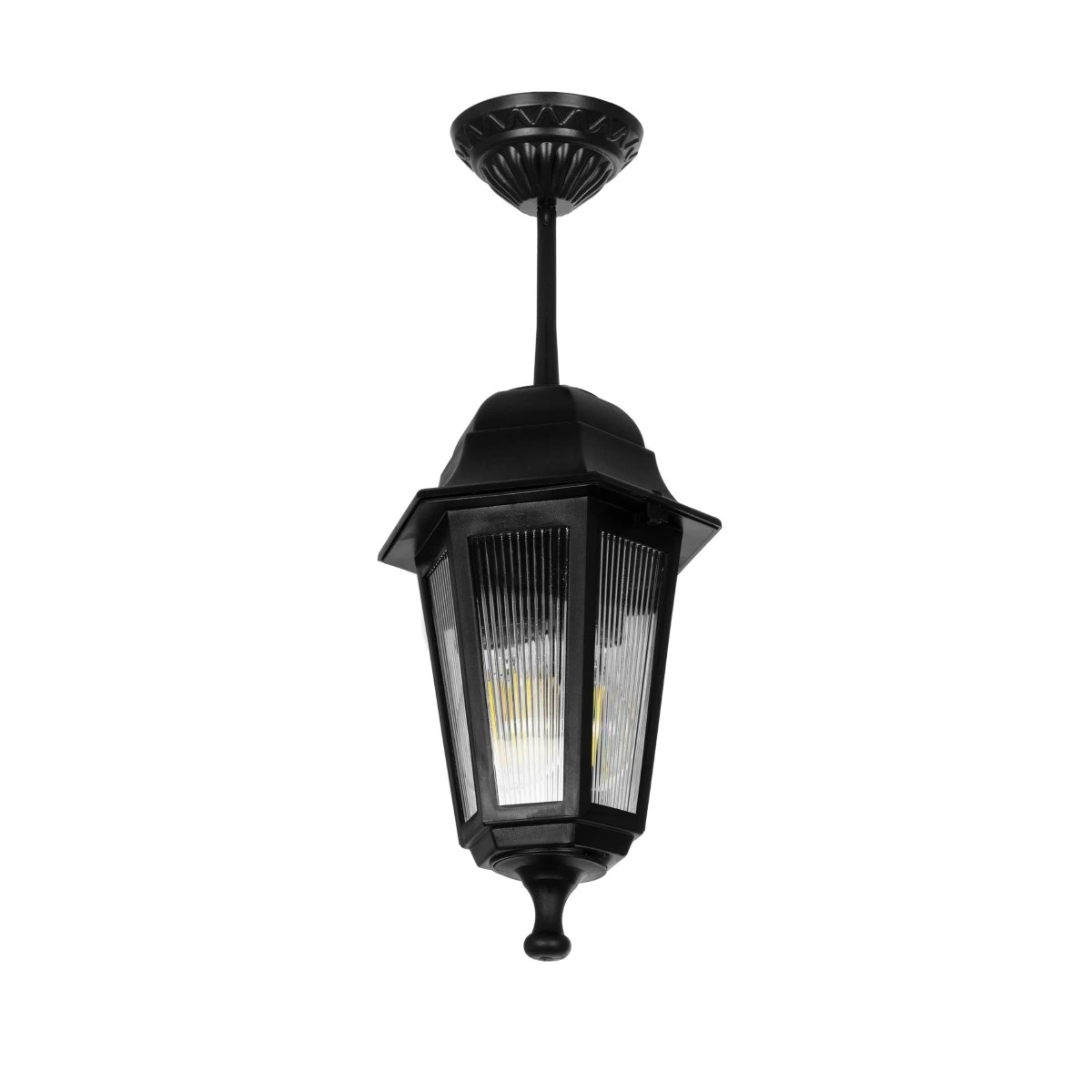 GloboStar® VITRO 203-0189 Vintage Κρεμαστό Φωτιστικό Φαναράκι Μονόφωτο 1 x E27 IP44 Μαύρο Πλαστικό - Μ16 x Π16 x Υ48cm GloboStar® VITRO 203-0189 Vintage Κρεμαστό Φωτιστικό Φαναράκι Μονόφωτο 1 x E27 IP44 Μαύρο Πλαστικό - Μ16 x Π16 x Υ48cm