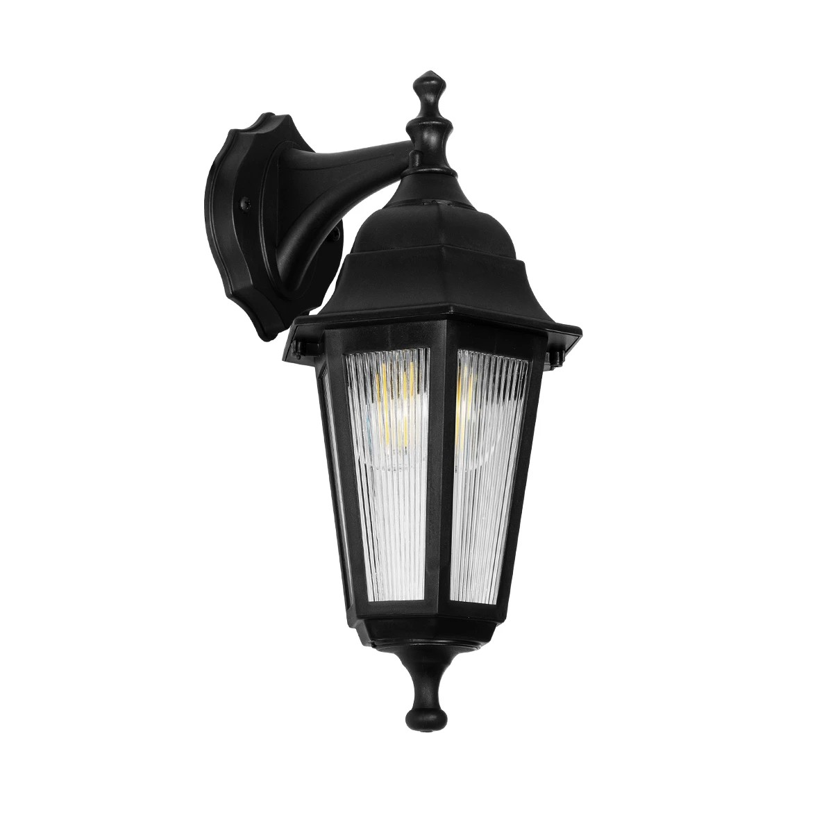 GloboStar® VITRO 203-0191 Vintage Επιτοίχιο Φωτιστικό Φαναράκι Μονόφωτο 1 x E27 IP44 Μαύρο Πλαστικό - Μ19 x Π16 x Υ34cm GloboStar® VITRO 203-0191 Vintage Επιτοίχιο Φωτιστικό Φαναράκι Μονόφωτο 1 x E27 IP44 Μαύρο Πλαστικό - Μ19 x Π16 x Υ34cm