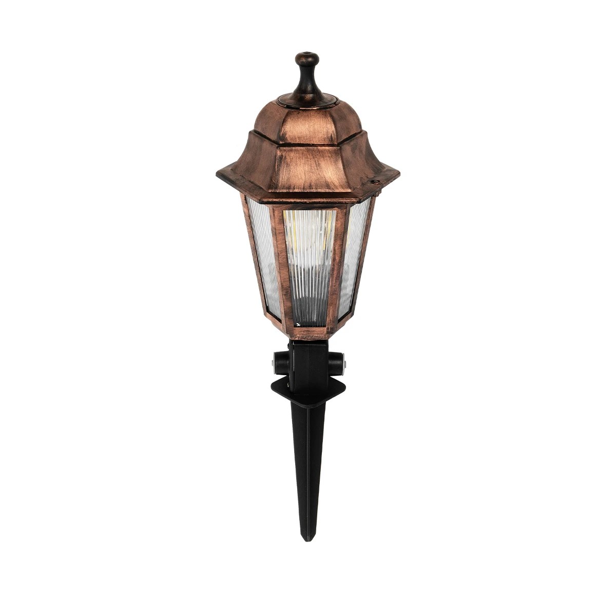 GloboStar® VITRO 203-0198 Vintage Καρφωτό Φωτιστικό Φαναράκι Μονόφωτο 1 x E27 IP44 Χάλκινο & Διάφανο Πλαστικό - Μ16 x Π16 x Υ51cm GloboStar® VITRO 203-0198 Vintage Καρφωτό Φωτιστικό Φαναράκι Μονόφωτο 1 x E27 IP44 Χάλκινο & Διάφανο Πλαστικό - Μ16 x Π16 x Υ51cm