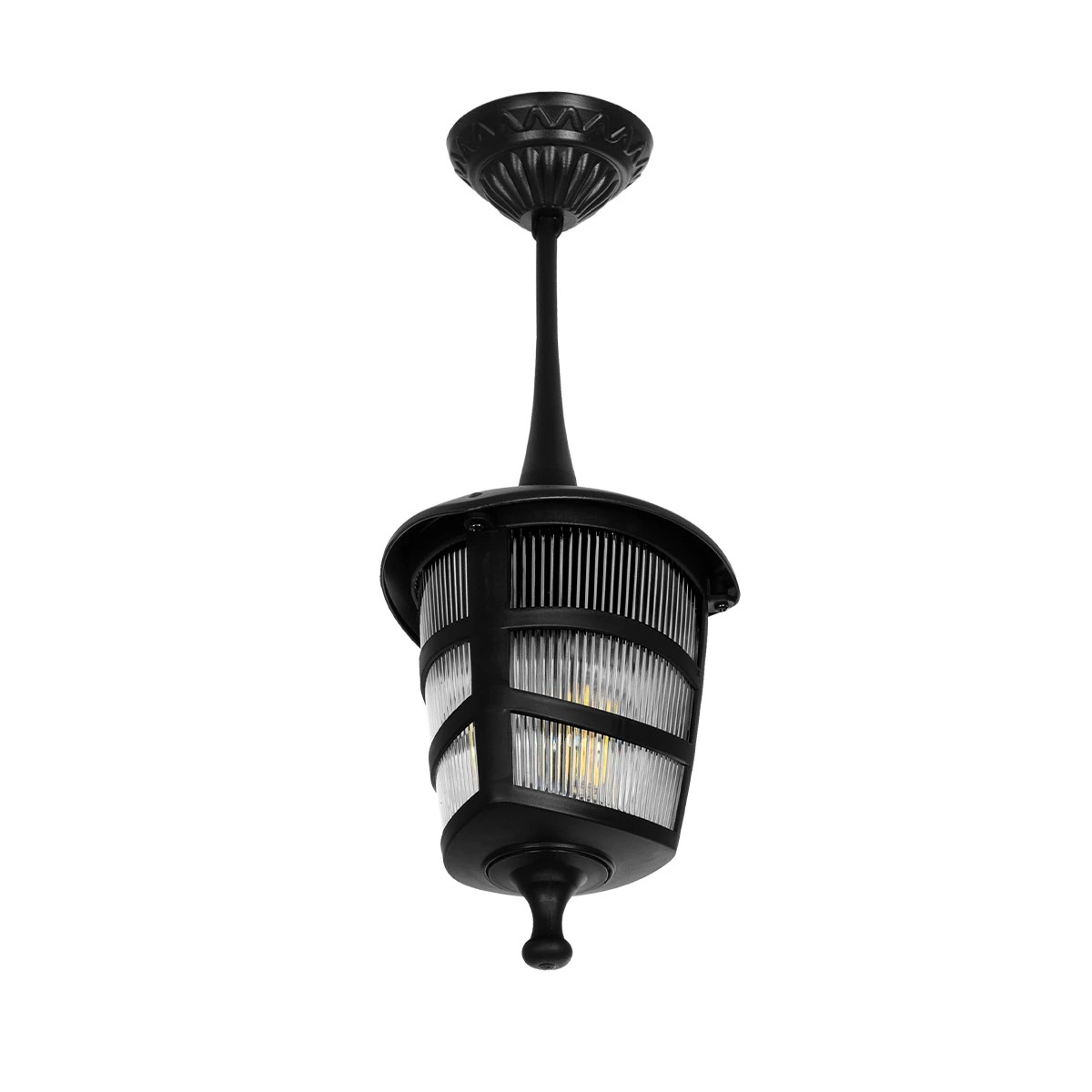 GLOBOSTAR® ZARDIN 203-0204 Vintage Φωτιστικό Οροφής με Ντουί 1 x E27 AC 220-240V IP44 - Μαύρο - Μ17 x Π17 x Υ22cm GLOBOSTAR® ZARDIN 203-0204 Vintage Φωτιστικό Οροφής με Ντουί 1 x E27 AC 220-240V IP44 - Μαύρο - Μ17 x Π17 x Υ22cm