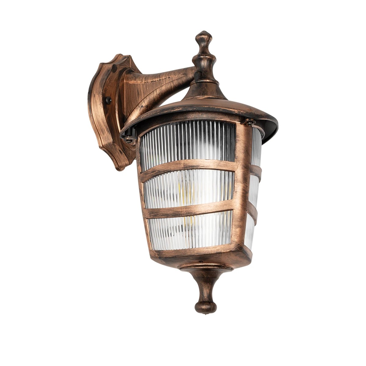 GloboStar® ZARDIN 203-0226 Vintage Επιτοίχιο Φωτιστικό Φαναράκι Μονόφωτο 1 x E27 IP44 Χάλκινο Πλαστικό - Μ17 x Π22 x Υ30cm GloboStar® ZARDIN 203-0226 Vintage Επιτοίχιο Φωτιστικό Φαναράκι Μονόφωτο 1 x E27 IP44 Χάλκινο Πλαστικό - Μ17 x Π22 x Υ30cm