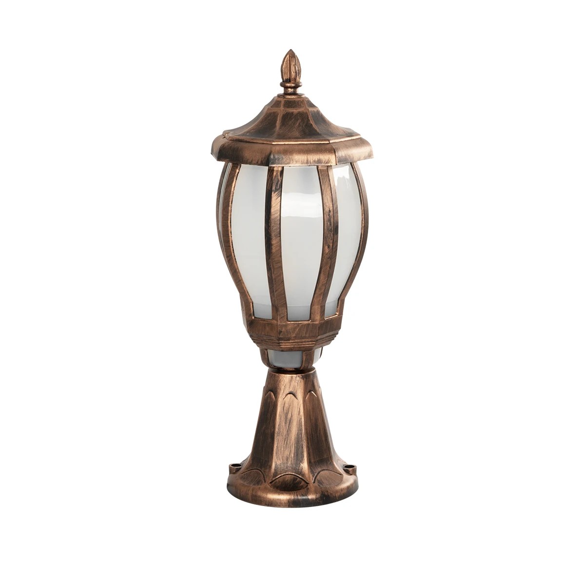 GloboStar® VERDI 203-0235 Vintage Επιδαπέδιο Φωτιστικό Φαναράκι Μονόφωτο 1 x E27 IP44 Χάλκινο & Διάφανο Πλαστικό - Μ18 x Π18 x Υ46cm GloboStar® VERDI 203-0235 Vintage Επιδαπέδιο Φωτιστικό Φαναράκι Μονόφωτο 1 x E27 IP44 Χάλκινο & Διάφανο Πλαστικό - Μ18 x Π18 x Υ46cm