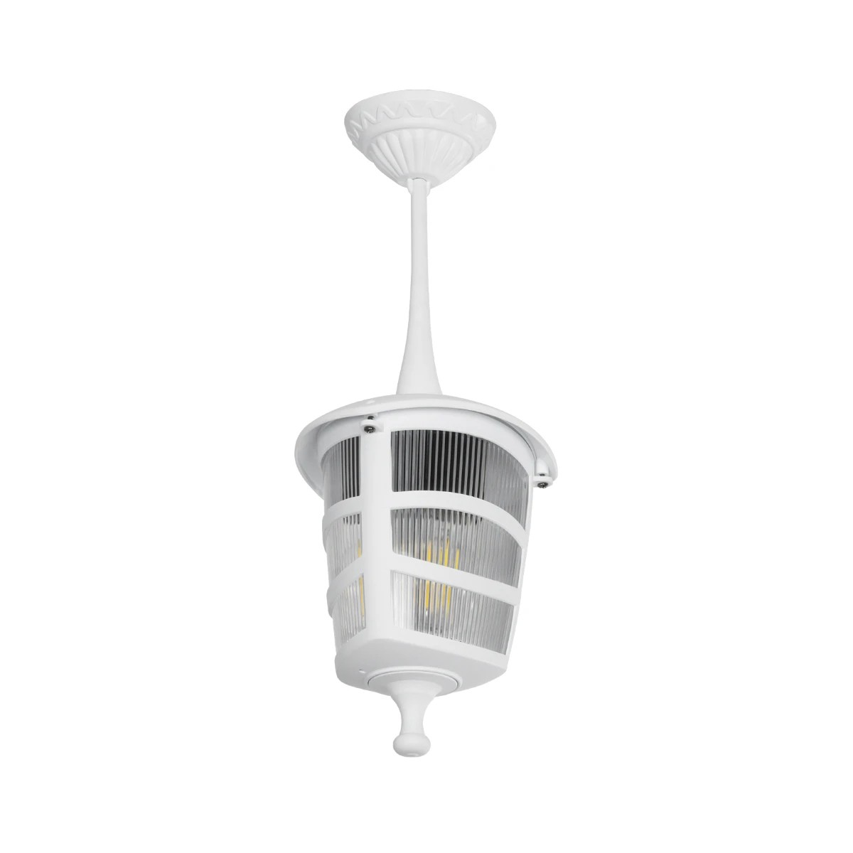 GloboStar® ZARDIN 203-0237 Vintage Κρεμαστό Φωτιστικό Φαναράκι Μονόφωτο 1 x E27 IP44 Λευκό Πλαστικό - Μ17 x Π17 x Υ42cm GloboStar® ZARDIN 203-0237 Vintage Κρεμαστό Φωτιστικό Φαναράκι Μονόφωτο 1 x E27 IP44 Λευκό Πλαστικό - Μ17 x Π17 x Υ42cm