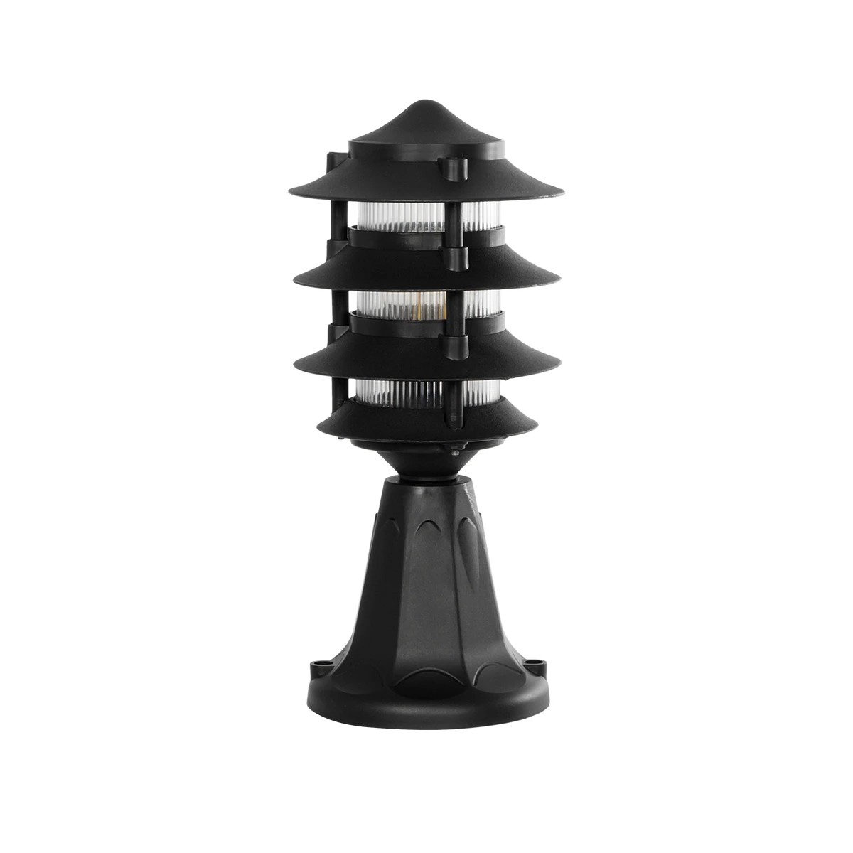 GloboStar® LANTERNA 203-0243 Μοντέρνο Επιδαπέδιο Φωτιστικό Φαναράκι Μονόφωτο 1 x E27 IP44 Μαύρο & Διάφανο Πλαστικό - Μ16 x Π16 x Υ35cm GloboStar® LANTERNA 203-0243 Μοντέρνο Επιδαπέδιο Φωτιστικό Φαναράκι Μονόφωτο 1 x E27 IP44 Μαύρο & Διάφανο Πλαστικό - Μ16 x Π16 x Υ35cm