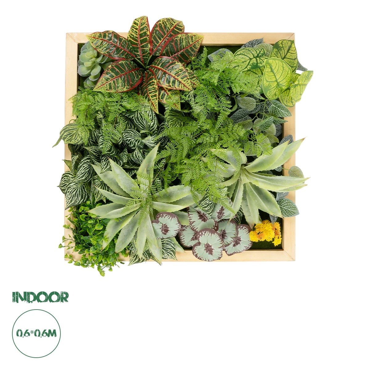 GloboStar® Artificial Garden VARIOUS PLANT 20641 Τεχνητό Διακοσμητικό Φυλλωσιάς σε Ξύλινο Πάνελ - Κάθετος Κήπος Μιξ Μ60 x Π60 x Υ32cm GloboStar® Artificial Garden VARIOUS PLANT 20641 Τεχνητό Διακοσμητικό Φυλλωσιάς σε Ξύλινο Πάνελ - Κάθετος Κήπος Μιξ Μ60 x Π60 x Υ32cm
