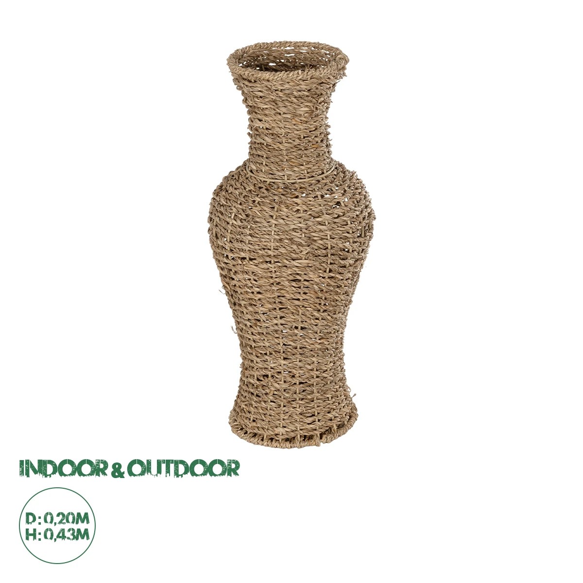 GloboStar® Artificial Garden TEXAS 21238 Διακοσμητικό Πλεκτό Καλάθι - Κασπώ Γλάστρα - Flower Pot Μπεζ Μ20 x Π20 x Υ43cm GloboStar® Artificial Garden TEXAS 21238 Διακοσμητικό Πλεκτό Καλάθι - Κασπώ Γλάστρα - Flower Pot Μπεζ Μ20 x Π20 x Υ43cm