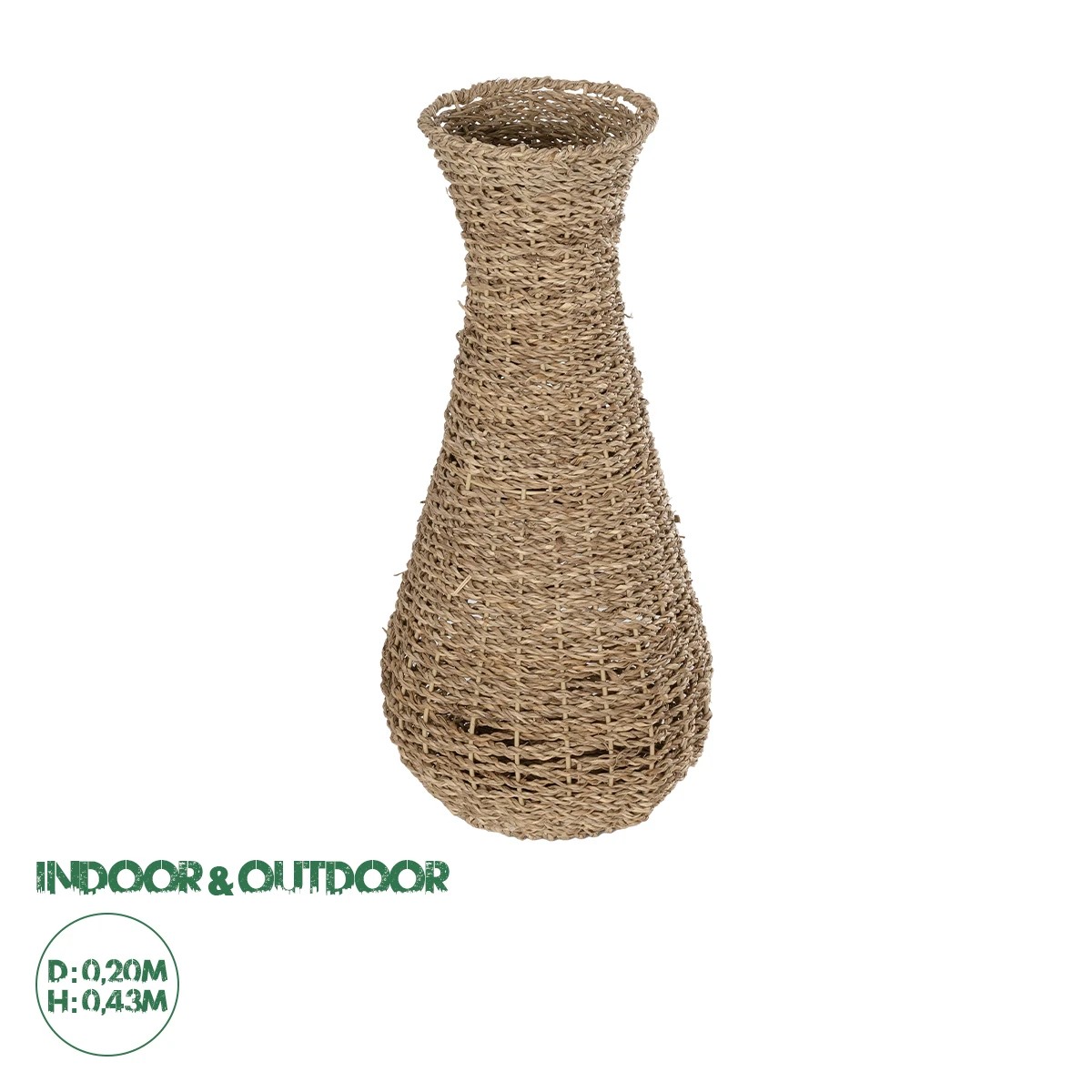 GloboStar® Artificial Garden CALIFORNIA 21239 Διακοσμητικό Πλεκτό Καλάθι - Κασπώ Γλάστρα - Flower Pot Μπεζ Μ20 x Π20 x Υ43cm GloboStar® Artificial Garden CALIFORNIA 21239 Διακοσμητικό Πλεκτό Καλάθι - Κασπώ Γλάστρα - Flower Pot Μπεζ Μ20 x Π20 x Υ43cm