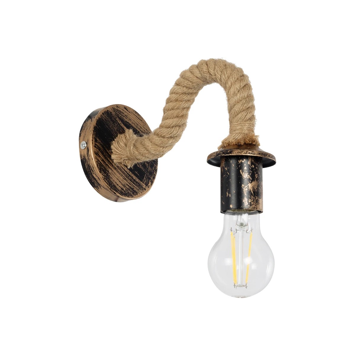 GLOBOSTAR® DAKER 01184 Vintage Φωτιστικό Τοίχου - Απλίκα με Ντουί 1 x E27 AC 220-240V IP20 - Χάλκινο Εφέ Σκουριάς & Μπεζ - Μ21 x Π12 x Υ16cm GLOBOSTAR® DAKER 01184 Vintage Φωτιστικό Τοίχου - Απλίκα με Ντουί 1 x E27 AC 220-240V IP20 - Χάλκινο Εφέ Σκουριάς & Μπεζ - Μ21 x Π12 x Υ16cm