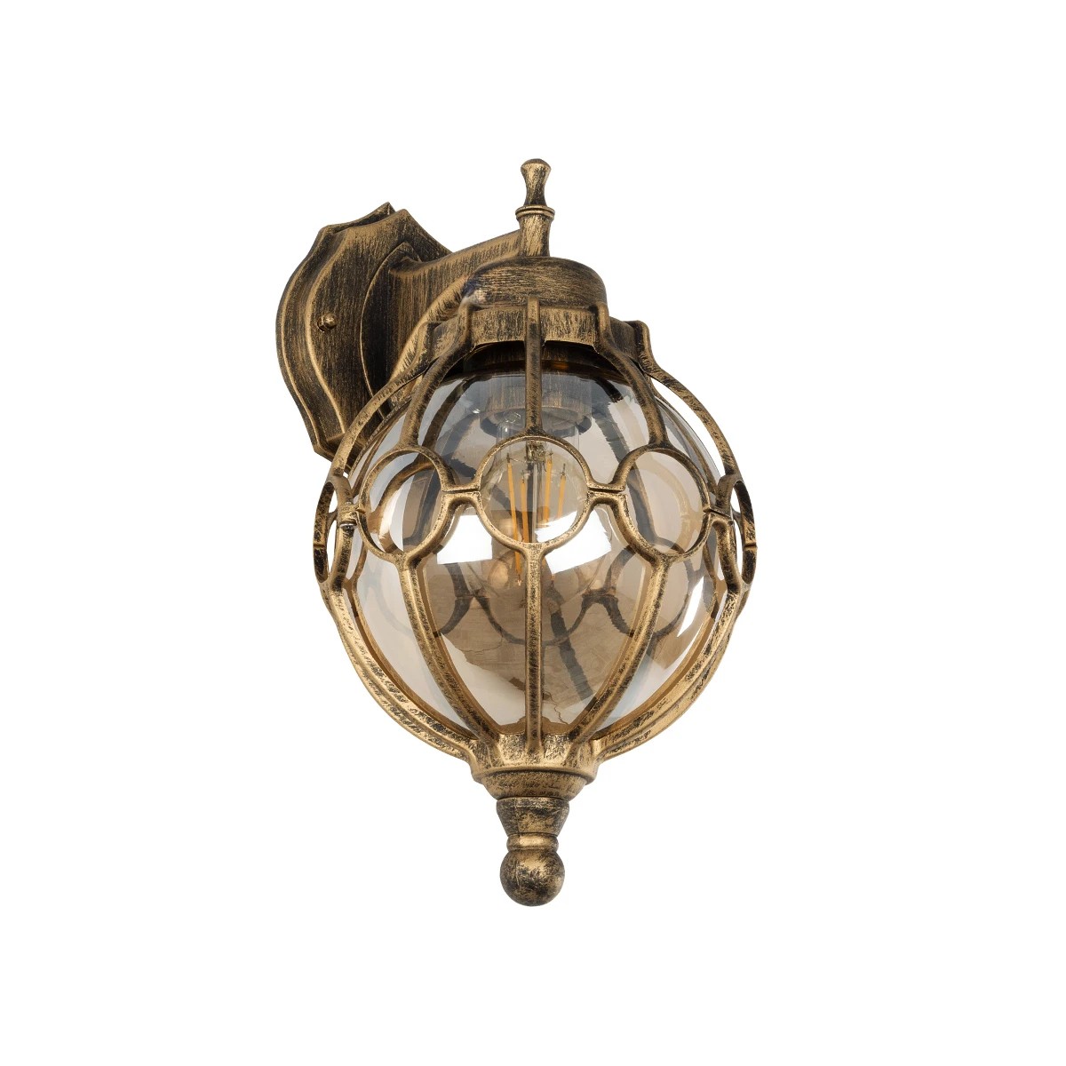 GloboStar® ETOILE 01227 Vintage Επιτοίχιο Φωτιστικό Απλίκα Μονόφωτο 1 x E27 IP20 Μπρούτζινο Μέταλλο με Μελί Γυαλί - Μ19 x Π21 x Υ34cm GloboStar® ETOILE 01227 Vintage Επιτοίχιο Φωτιστικό Απλίκα Μονόφωτο 1 x E27 IP20 Μπρούτζινο Μέταλλο με Μελί Γυαλί - Μ19 x Π21 x Υ34cm