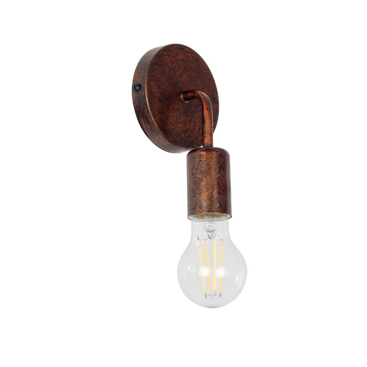 GLOBOSTAR® DON 01398 Vintage Φωτιστικό Τοίχου - Απλίκα με Ντουί 1 x E27 AC 220-240V IP20 - Χάλκινο Εφέ Σκουριάς - Μ10 x Π7 x Υ16cm GLOBOSTAR® DON 01398 Vintage Φωτιστικό Τοίχου - Απλίκα με Ντουί 1 x E27 AC 220-240V IP20 - Χάλκινο Εφέ Σκουριάς - Μ10 x Π7 x Υ16cm