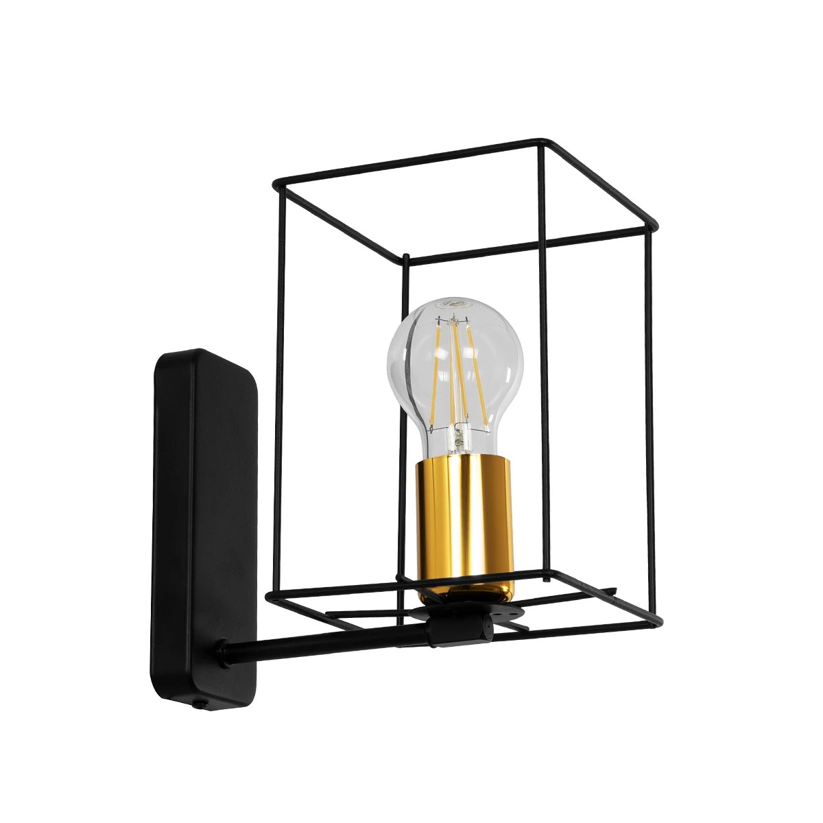 GloboStar® CYRA 203-0012 Μοντέρνο Επιτοίχιο Φωτιστικό Απλίκα Μονόφωτο 1 x E27 IP20 Μαύρο & Χρυσό Μέταλλο - Μ14 x Π21 x Υ22cm GloboStar® CYRA 203-0012 Μοντέρνο Επιτοίχιο Φωτιστικό Απλίκα Μονόφωτο 1 x E27 IP20 Μαύρο & Χρυσό Μέταλλο - Μ14 x Π21 x Υ22cm