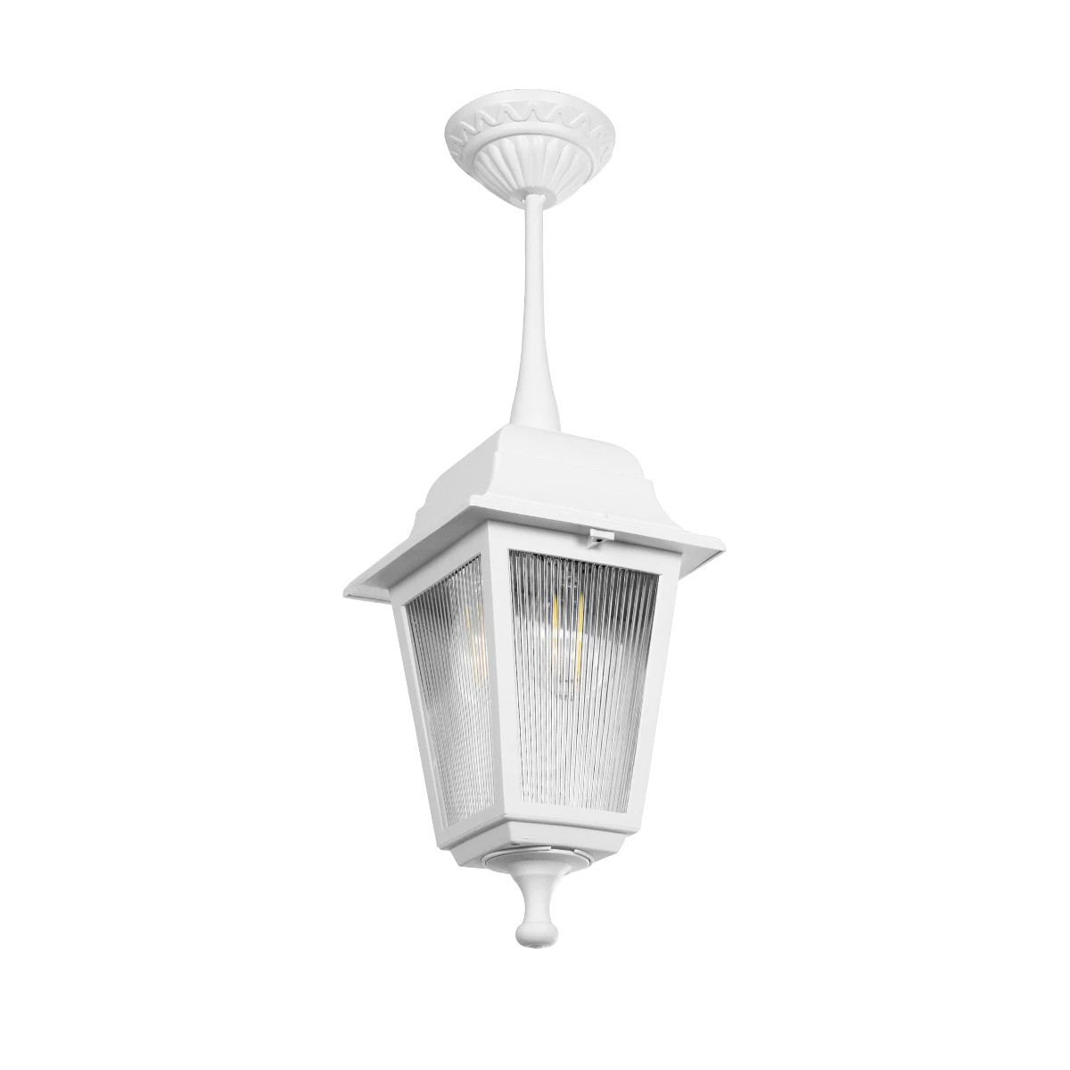 GloboStar® SOLME 203-0219 Vintage Κρεμαστό Φωτιστικό Φαναράκι Μονόφωτο 1 x E27 IP44 Λευκό Πλαστικό Σώμα - Μ15 x Π15 x Υ27cm GloboStar® SOLME 203-0219 Vintage Κρεμαστό Φωτιστικό Φαναράκι Μονόφωτο 1 x E27 IP44 Λευκό Πλαστικό Σώμα - Μ15 x Π15 x Υ27cm