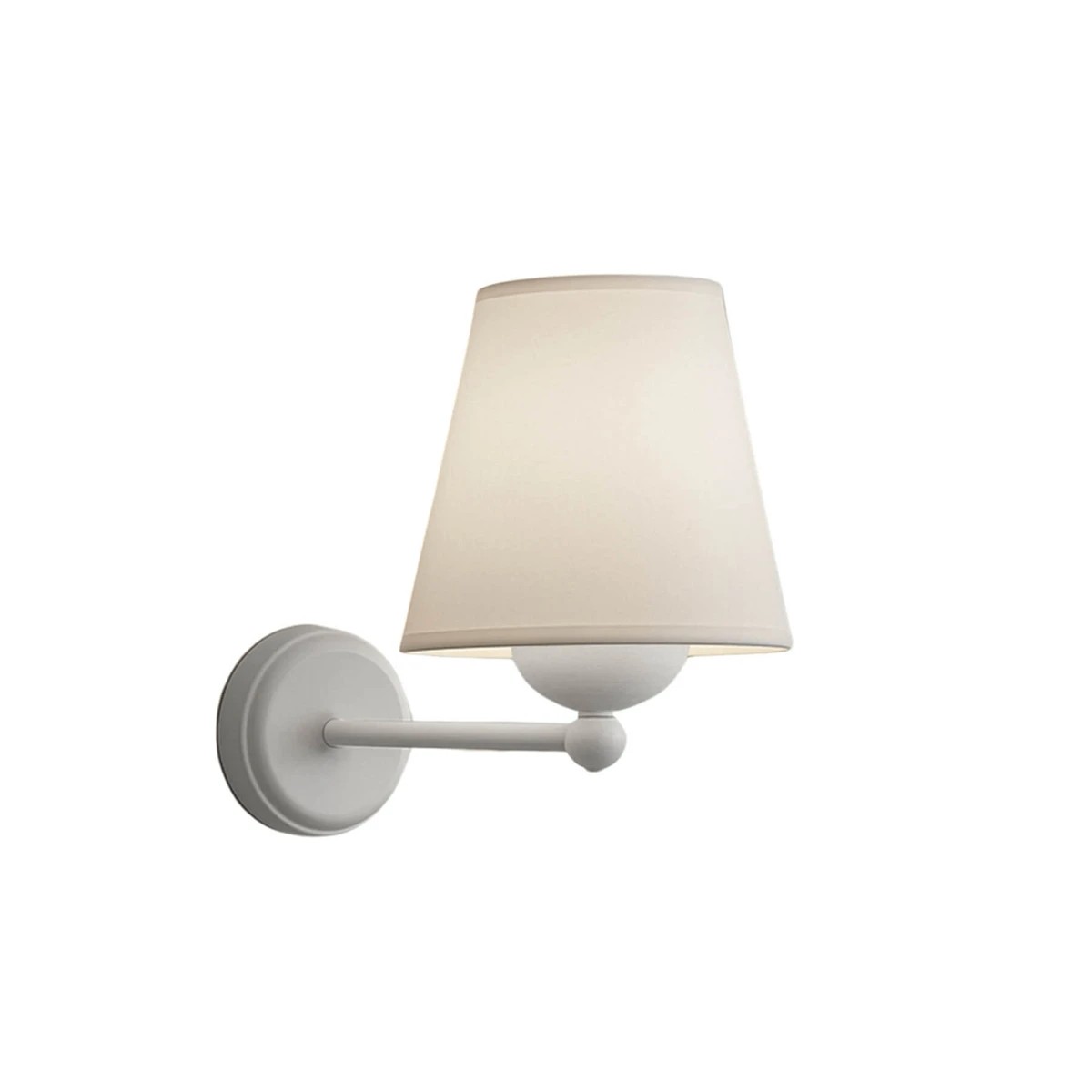 GloboStar® ELEGANTE 204-0187 Μοντέρνο Φωτιστικό Τοίχου Απλίκα Μονόφωτο 1 x E27 AC 220-240V IP20 Μπεζ & Λευκό - Μ14 x Π14 x Υ26cm
