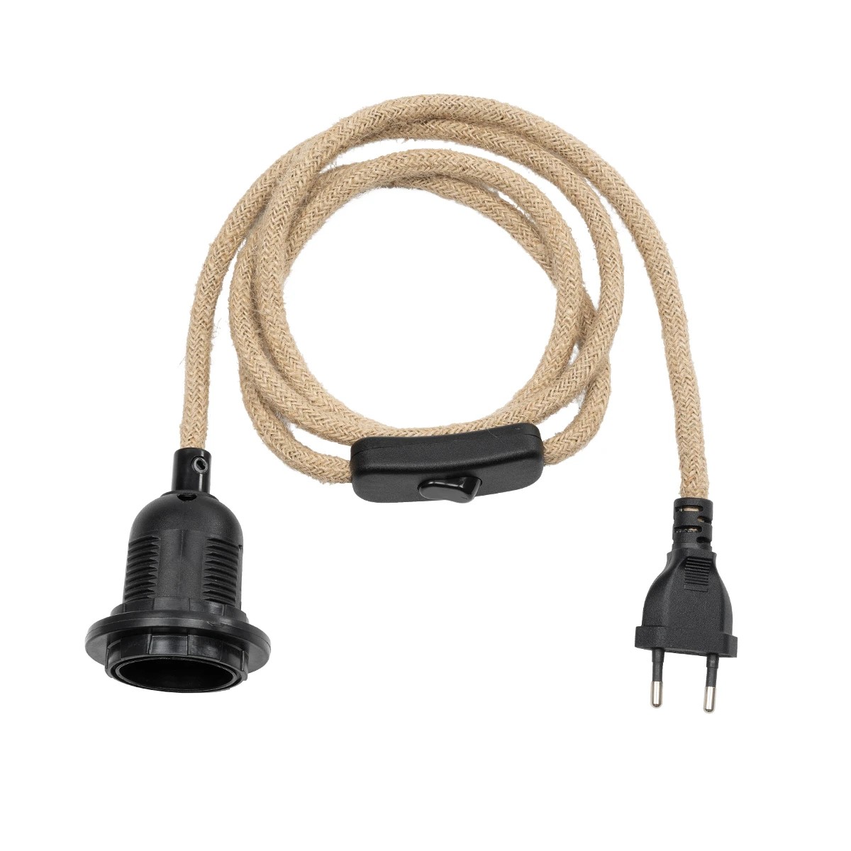 GLOBOSTAR® WHIP 77660 Μοντέρνο DIY Φωτιστικό με Υφασμάτινο Καλώδιο, Ντουί 1 x E27, Διακόπτη On/Off & Πρίζα AC 220-240V IP20 - Μπεζ & Μαύρο - Μ140 x Π5.8 x Υ5.8cm GLOBOSTAR® WHIP 77660 Μοντέρνο DIY Φωτιστικό με Υφασμάτινο Καλώδιο, Ντουί 1 x E27, Διακόπτη On/Off & Πρίζα AC 220-240V IP20 - Μπεζ & Μαύρο - Μ140 x Π5.8 x Υ5.8cm