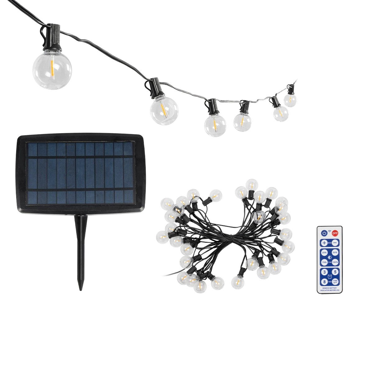 GLOBOSTAR® TWILIGHT 79668 Μοντέρνο Φωτιστικό Κήπου Γιρλάντα 10.5m με 30 Λάμπες & IR Ασύρματο Χειριστήριο LED 18W 1620lm 360° DC 3.7V με Ενσωματωμένο Φωτοβολταϊκό Panel 5.5V 3W & Επαναφορτιζόμενη Μπαταρία Li-ion 3.6V 2x18650 4400mAh Αδιάβροχο IP65 GLOBOSTAR® TWILIGHT 79668 Μοντέρνο Φωτιστικό Κήπου Γιρλάντα 10.5m με 30 Λάμπες & IR Ασύρματο Χειριστήριο LED 18W 1620lm 360° DC 3.7V με Ενσωματωμένο Φωτοβολταϊκό Panel 5.5V 3W & Επαναφορτιζόμενη Μπαταρία Li-ion 3.6V 2x18650 4400mAh Αδιάβροχο IP65