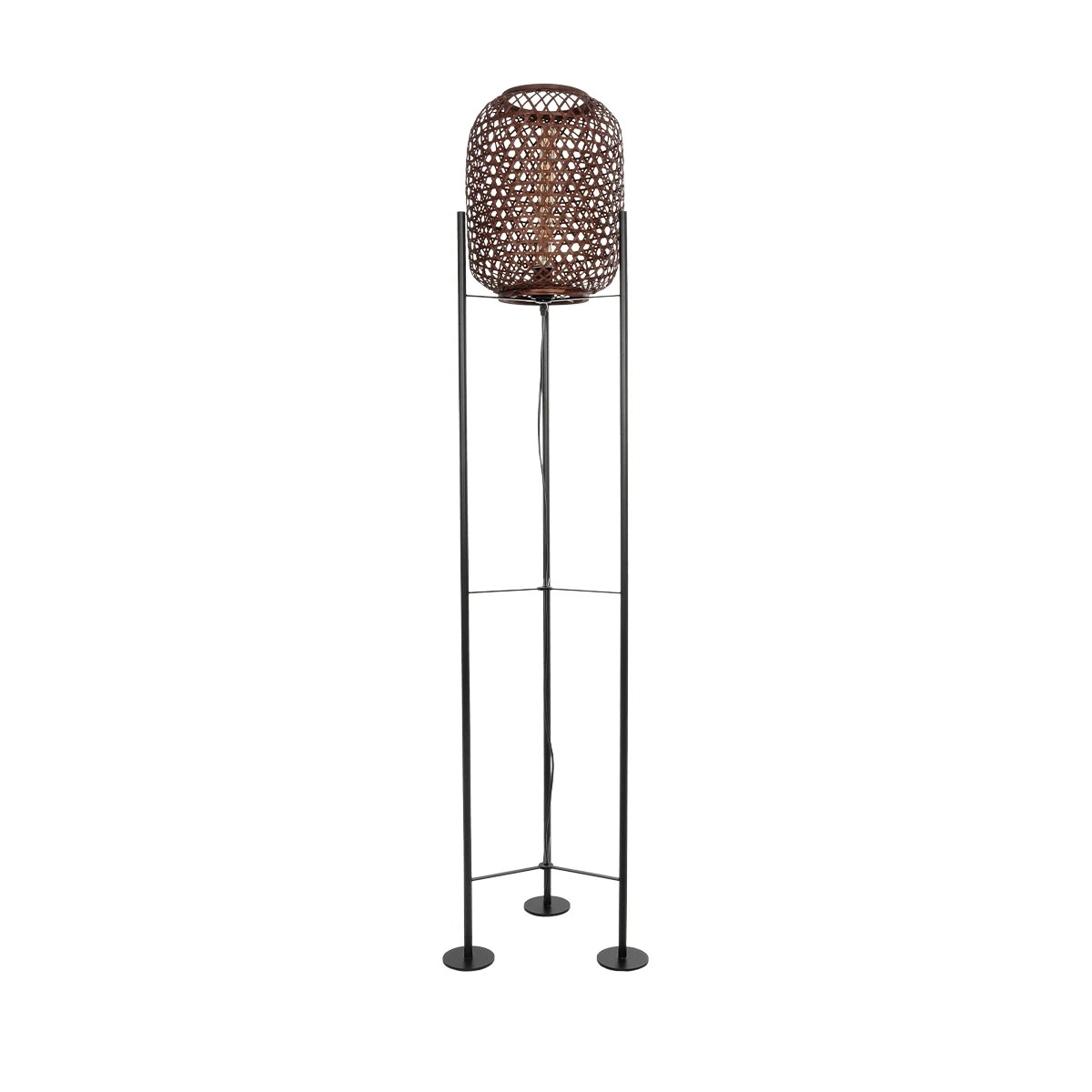 GloboStar® CURACAO 999-0041 Μοντέρνο Επιδαπέδιο Φωτιστικό Μονόφωτο 1 x E27 IP20 Μαύρο Μέταλλο με Καφέ Ξύλο - Μ30 x Π30 x Υ165cm GloboStar® CURACAO 999-0041 Μοντέρνο Επιδαπέδιο Φωτιστικό Μονόφωτο 1 x E27 IP20 Μαύρο Μέταλλο με Καφέ Ξύλο - Μ30 x Π30 x Υ165cm