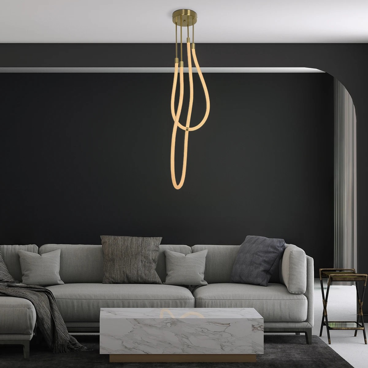 kelvo® GLOW 61672 Μοντέρνο Κρεμαστό Φωτιστικό Οροφής LED 42W 4200lm 360° AC 220-240V IP20 Ρυθμιζόμενο Λευκό CCT με Χειριστήριο από 2700K έως 6000K Dimmable - Lumileds SMD Chip - Χρυσό Πλατίνα & Λευκό Νήμα - Μ50 x Π50 x Υ70cm - 3 Χρόνια Εγγύηση kelvo® GLOW 61672 Μοντέρνο Κρεμαστό Φωτιστικό Οροφής LED 42W 4200lm 360° AC 220-240V IP20 Ρυθμιζόμενο Λευκό CCT με Χειριστήριο από 2700K έως 6000K Dimmable - Lumileds SMD Chip - Χρυσό Πλατίνα & Λευκό Νήμα - Μ50 x Π50 x Υ70cm - 3 Χρόνια Εγγύηση