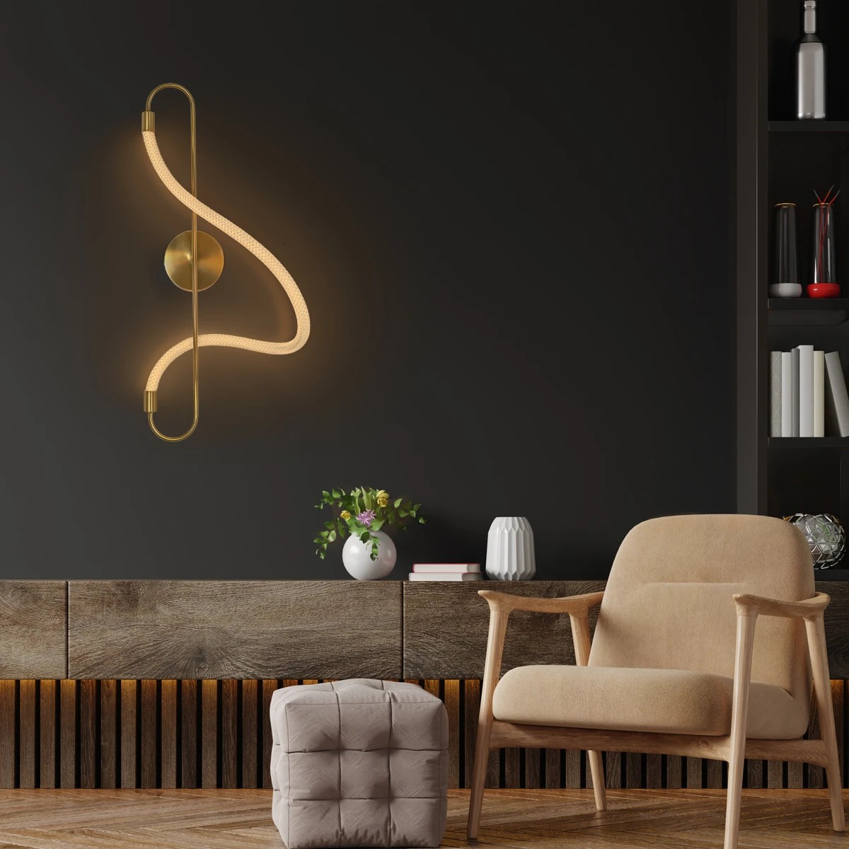 kelvo® GLOW 61683 Μοντέρνο Φωτιστικό Τοίχου - Απλίκα LED 18W 1800lm 360° AC 220-240V IP20 Ρυθμιζόμενο Λευκό CCT με On/Off 2700K/4500K/6000K - Lumileds SMD Chip - Χρυσό Πλατίνα & Λευκό Νήμα - Μ30 x Π15 x Υ70cm - 3 Χρόνια Εγγύηση kelvo® GLOW 61683 Μοντέρνο Φωτιστικό Τοίχου - Απλίκα LED 18W 1800lm 360° AC 220-240V IP20 Ρυθμιζόμενο Λευκό CCT με On/Off 2700K/4500K/6000K - Lumileds SMD Chip - Χρυσό Πλατίνα & Λευκό Νήμα - Μ30 x Π15 x Υ70cm - 3 Χρόνια Εγγύηση