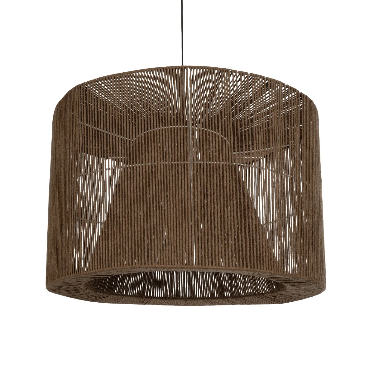 GLOBOSTAR® ZYLINDER 205-0023 Boho Κρεμαστό Φωτιστικό Οροφής με Ντουί 1 x E27 AC 220-240V IP20 - Καφέ - M80 x Π80 x Υ51cm GLOBOSTAR® ZYLINDER 205-0023 Boho Κρεμαστό Φωτιστικό Οροφής με Ντουί 1 x E27 AC 220-240V IP20 - Καφέ - M80 x Π80 x Υ51cm