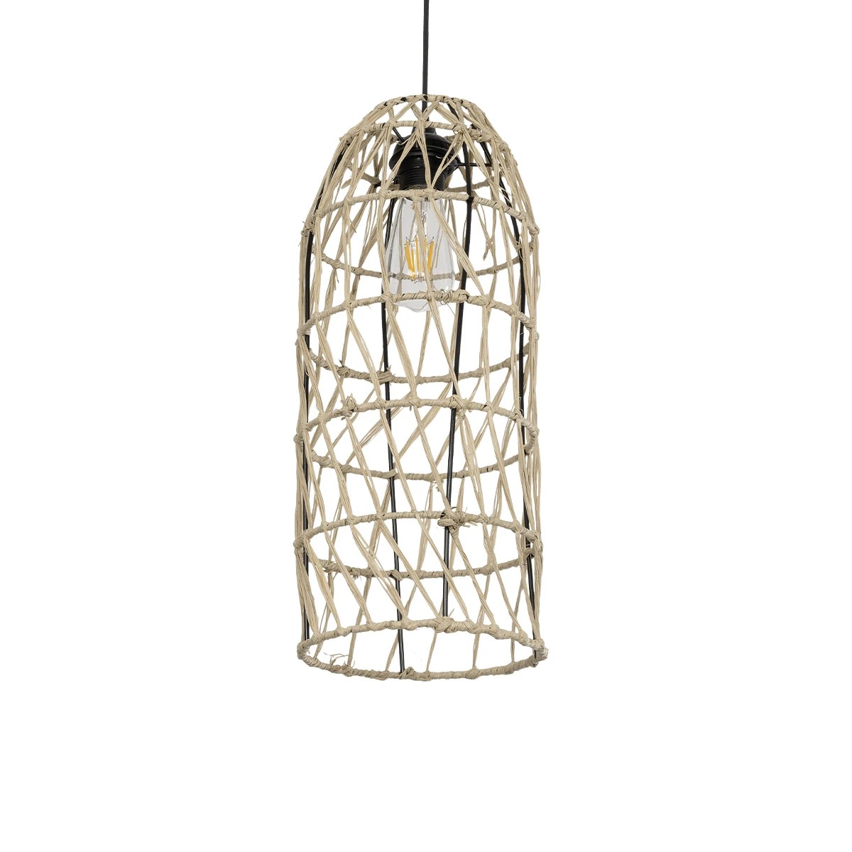GLOBOSTAR® NETI 205-0024 Boho Κρεμαστό Φωτιστικό Οροφής με Ντουί 1 x E27 AC 220-240V IP20 - Μπεζ - M20 x Π20 x Υ49cm GLOBOSTAR® NETI 205-0024 Boho Κρεμαστό Φωτιστικό Οροφής με Ντουί 1 x E27 AC 220-240V IP20 - Μπεζ - M20 x Π20 x Υ49cm