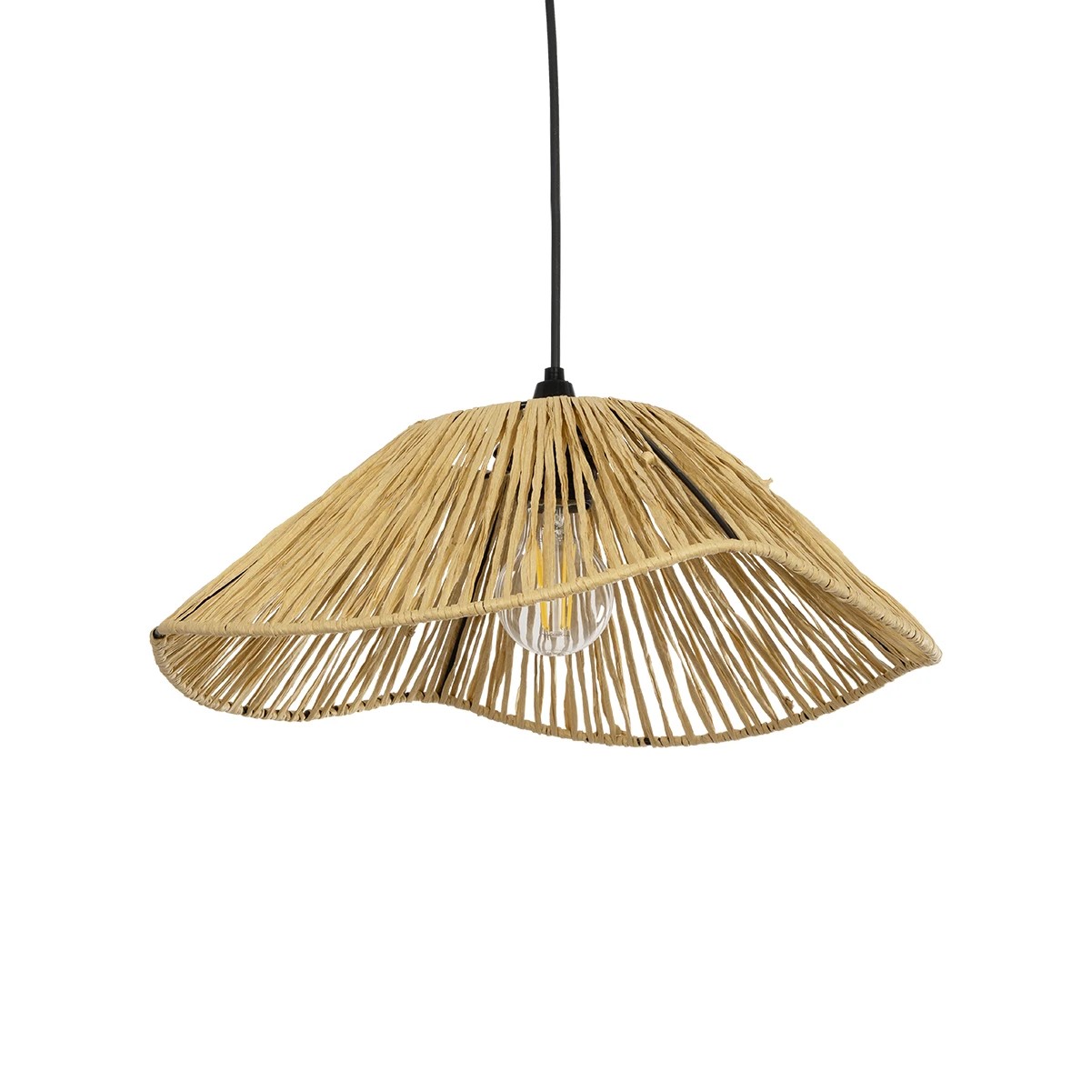 GLOBOSTAR® CHAPEAU 205-0028 Boho Κρεμαστό Φωτιστικό Οροφής με Ντουί 1 x E27 AC 220-240V IP20 - Μπεζ - M41 x Π41 x Υ17cm GLOBOSTAR® CHAPEAU 205-0028 Boho Κρεμαστό Φωτιστικό Οροφής με Ντουί 1 x E27 AC 220-240V IP20 - Μπεζ - M41 x Π41 x Υ17cm