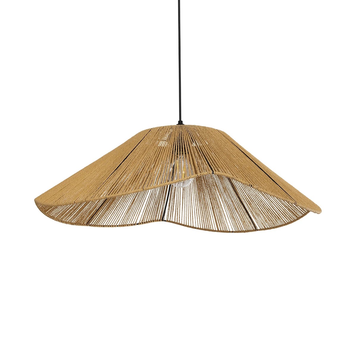 GLOBOSTAR® COURBE 205-0039 Boho Κρεμαστό Φωτιστικό Οροφής με Ντουί 1 x E27 AC 220-240V IP20 - Μπεζ - M62 x Π62 x Υ22cm GLOBOSTAR® COURBE 205-0039 Boho Κρεμαστό Φωτιστικό Οροφής με Ντουί 1 x E27 AC 220-240V IP20 - Μπεζ - M62 x Π62 x Υ22cm