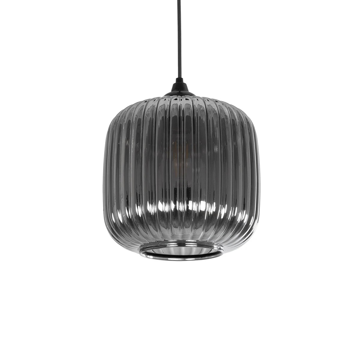 GLOBOSTAR® MELONI 206-0014 Μοντέρνο Κρεμαστό Φωτιστικό Οροφής με Ντουί 1 x E27 AC 220-240V IP20 - Μαύρο Φιμέ - Μ20 x Π20 x Υ24cm GLOBOSTAR® MELONI 206-0014 Μοντέρνο Κρεμαστό Φωτιστικό Οροφής με Ντουί 1 x E27 AC 220-240V IP20 - Μαύρο Φιμέ - Μ20 x Π20 x Υ24cm